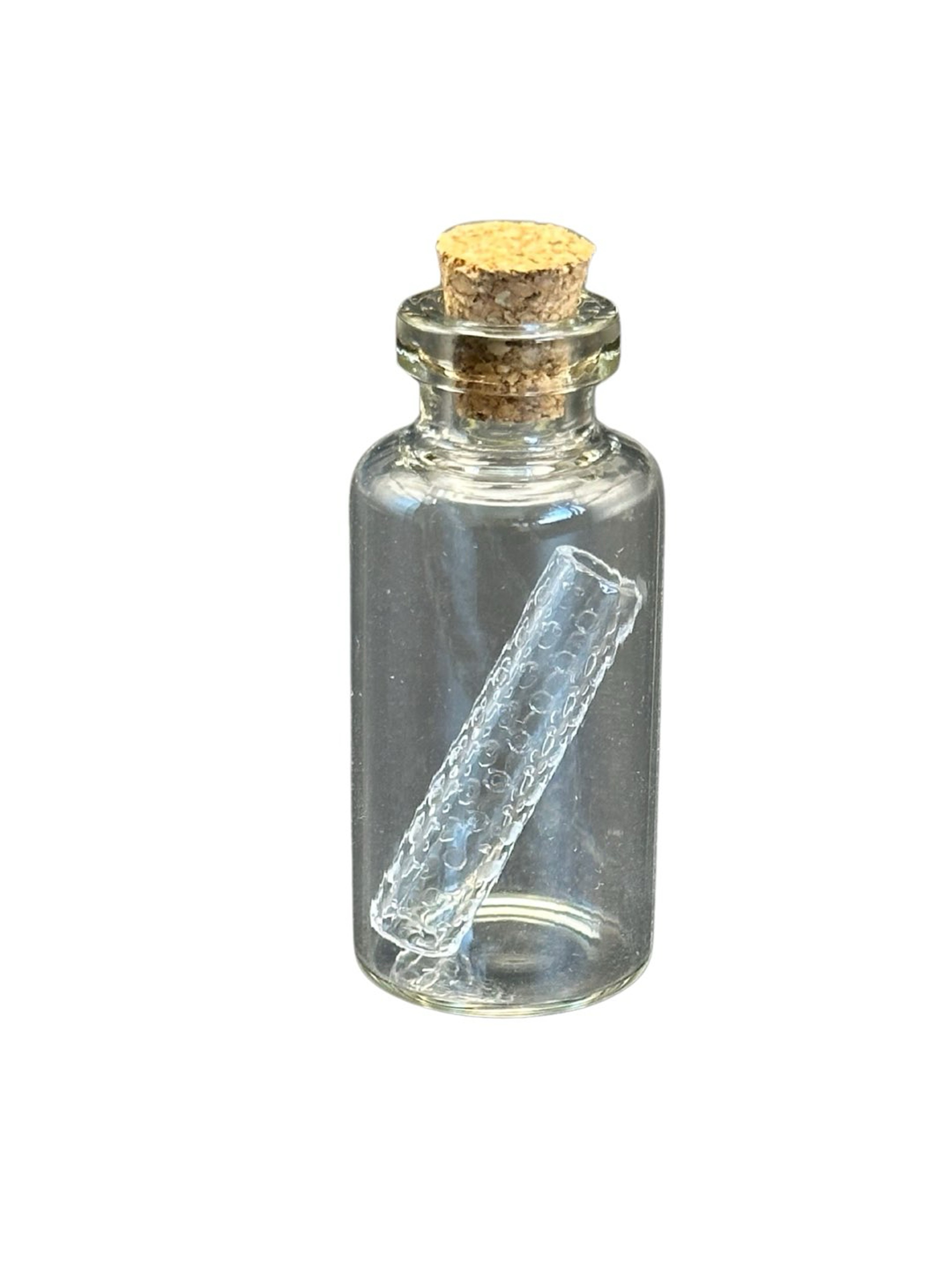 Quartz Pillar Etched Sphere Circle Pattern 6 x 25 mm Hollow image 0