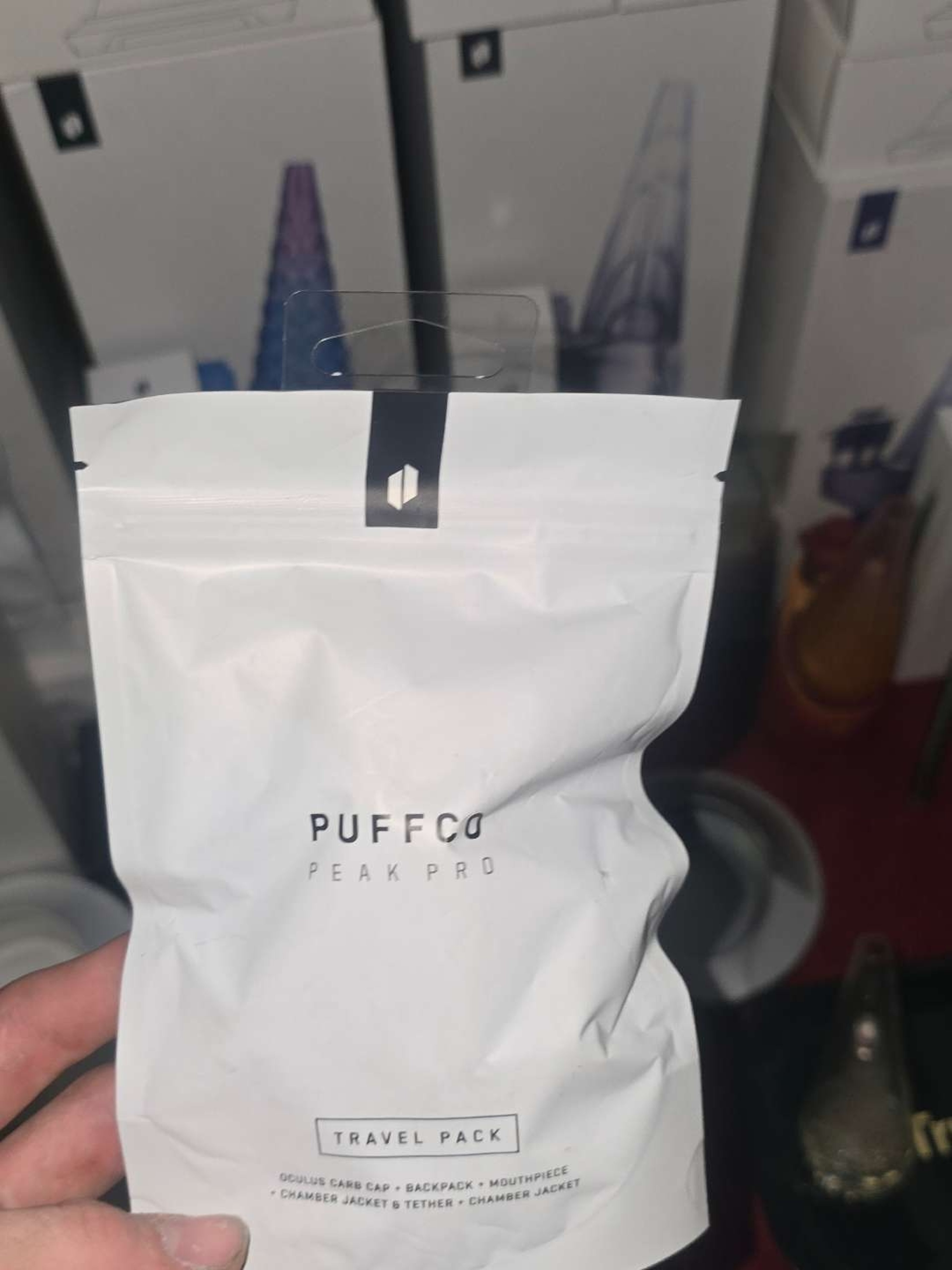 Preview pic of Black Puffco Peak Pro travel pack