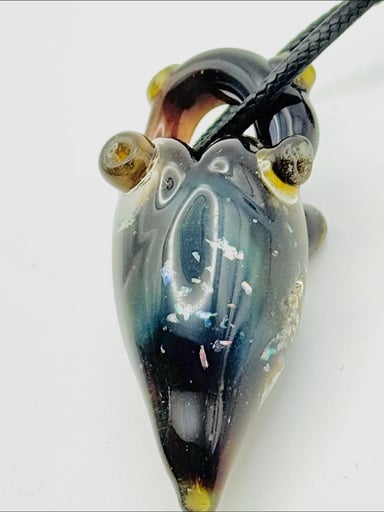 Preview pic of Crushed opal heart pendy!