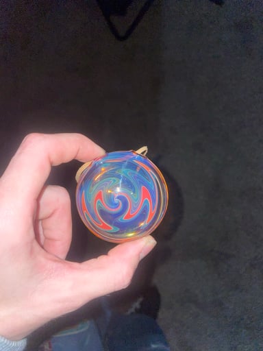 Preview pic of Custom Fumed Wigwag Hollow Pendent