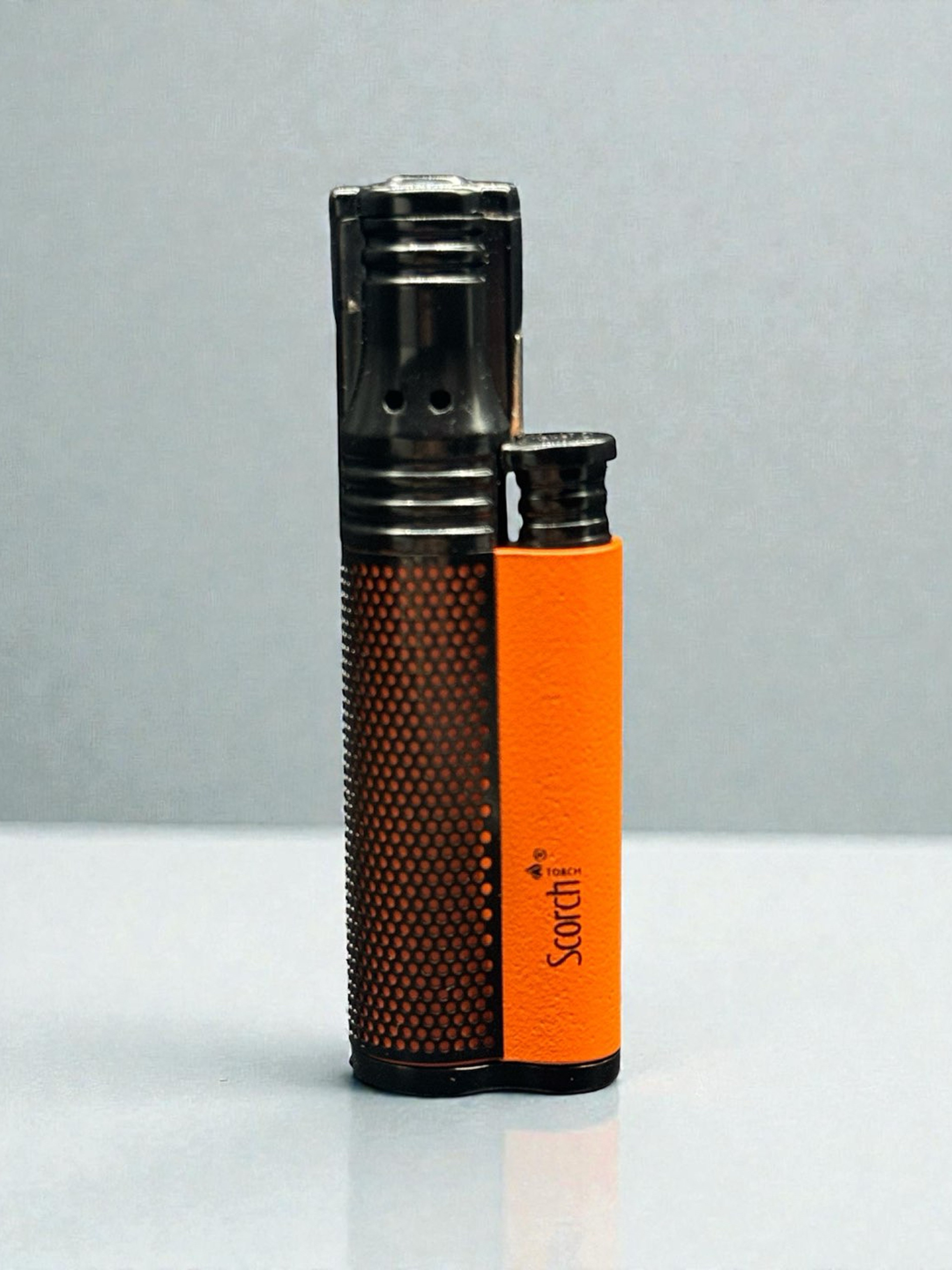 Preview pic of Scorch Torch 61717 – 3.5” Single Flame Torch Lighter (Orange) – Cigar Punch – Refillable – Ready to Use