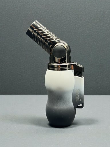 Preview pic of Scorch Torch 61802-1 Single Flame – Black/White Ombre Adjustable Angle Torch