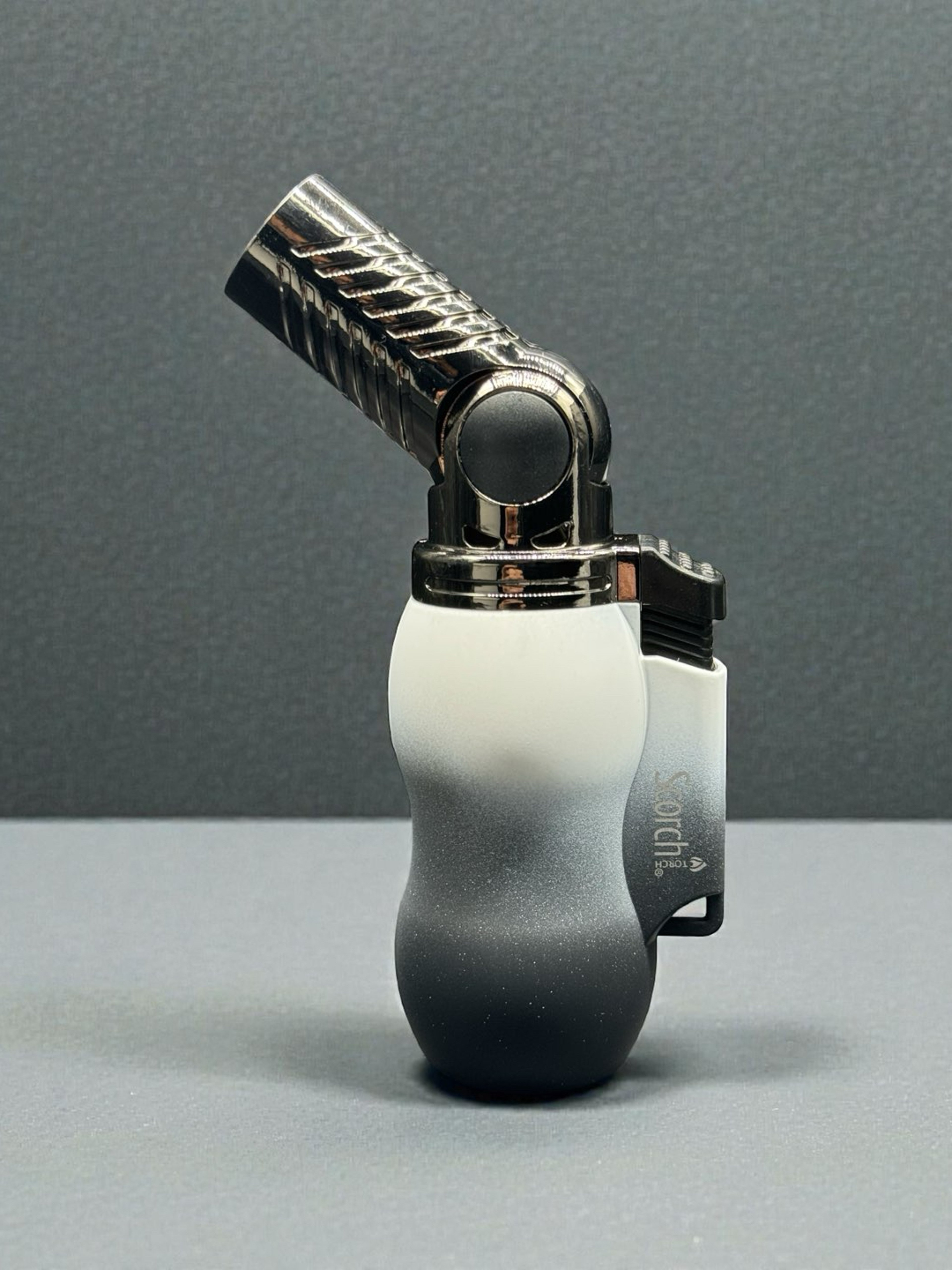 Preview pic of Scorch Torch 61802-1 Single Flame – Black/White Ombre Adjustable Angle Torch