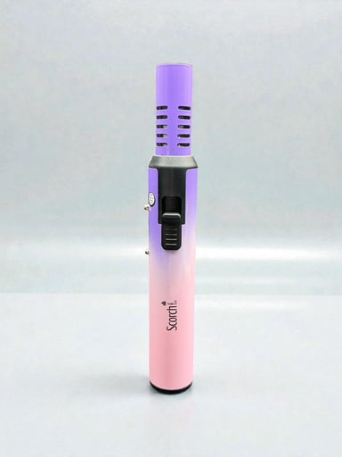 Preview pic of Scorch Torch 61803 – Single Flame Metal Torch (Purple/Pink) – 8” Tall