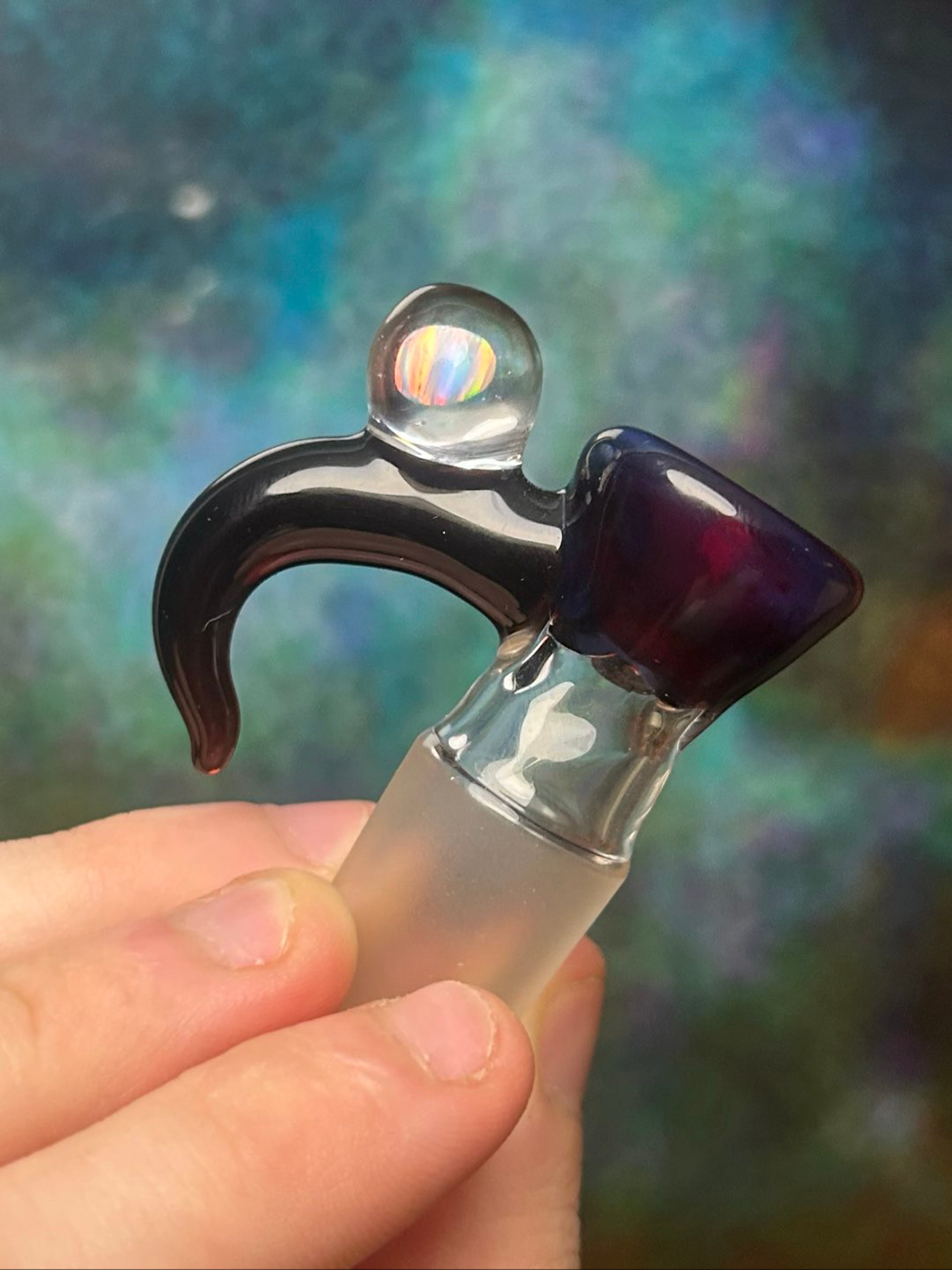 Preview pic of ⬛️FRIDAY 🏷️ Opal Amber Purple Mental Glass 18/4 Slid