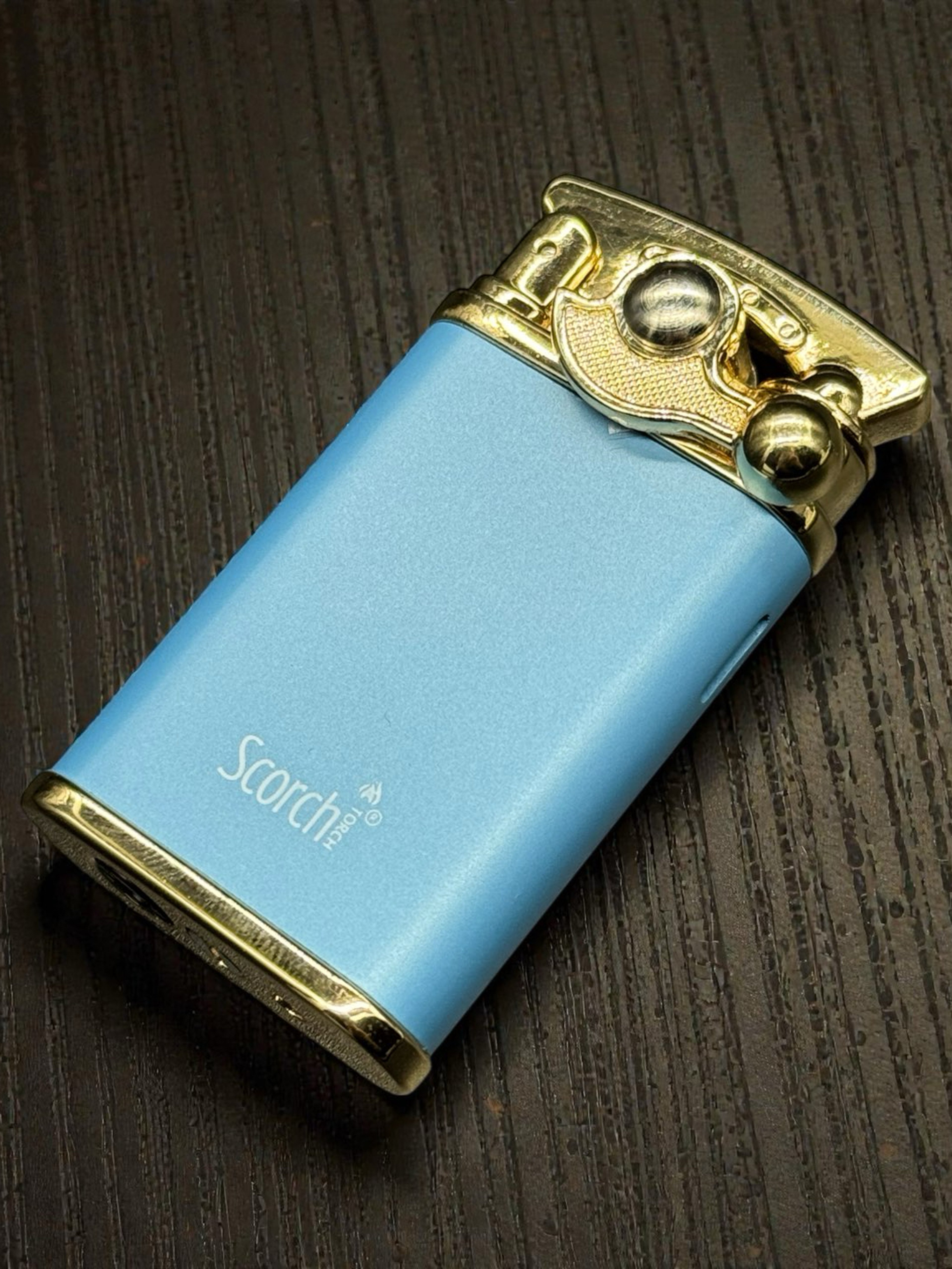 Preview pic of Scorch Torch 61581 – Single Flame Metal Torch Lighter (Light Blue)