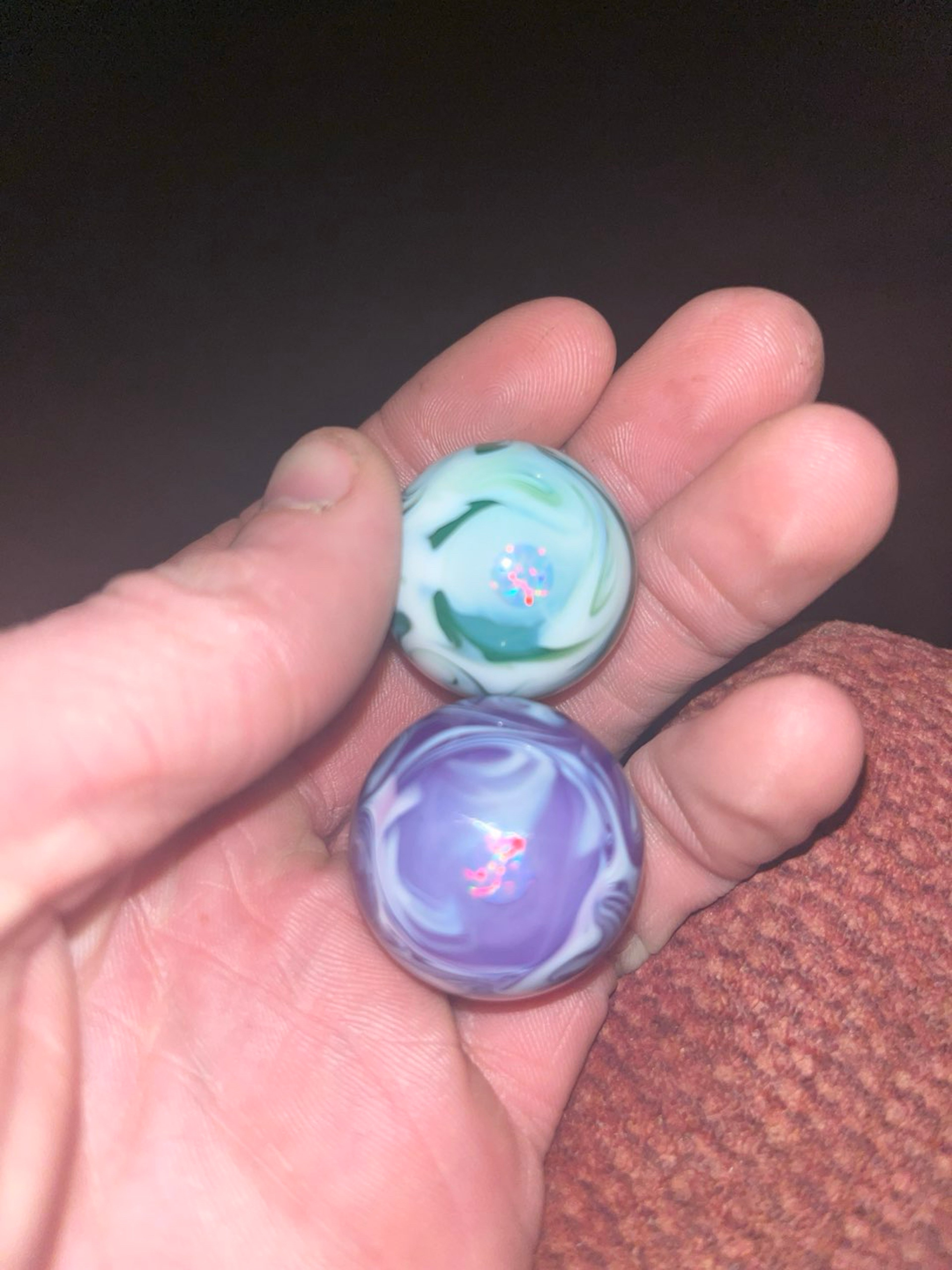 Preview pic of Just dew it glass swirl tech marbles