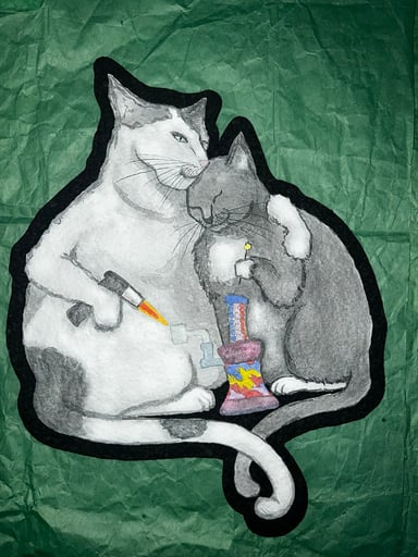 Preview pic of Slinger hash kitty moodmat