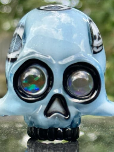 Preview pic of AKM x Coyle - 24' Skull Pendant w/ UV Skull Millies