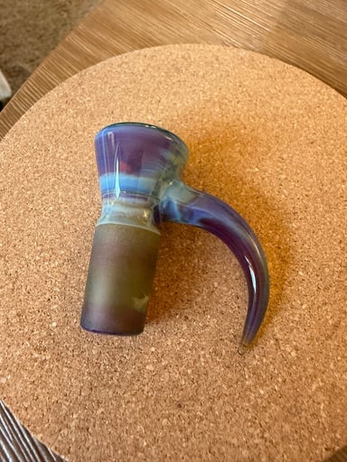 Preview pic of Simple Lemon Farmer Worked 2023 Amber Purple x Green Stardust 18mm Slide