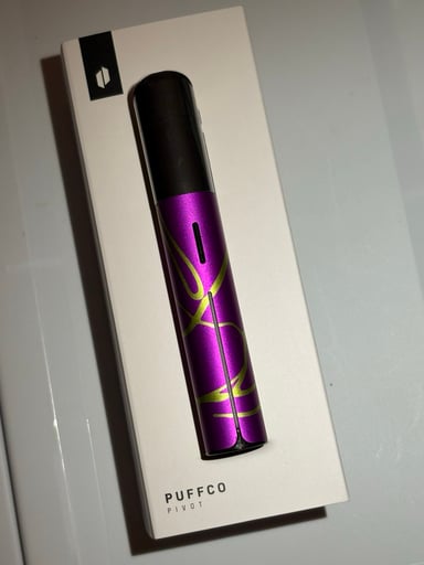 Preview pic of “B” Puffco Pivot Riddler Purple/ Green