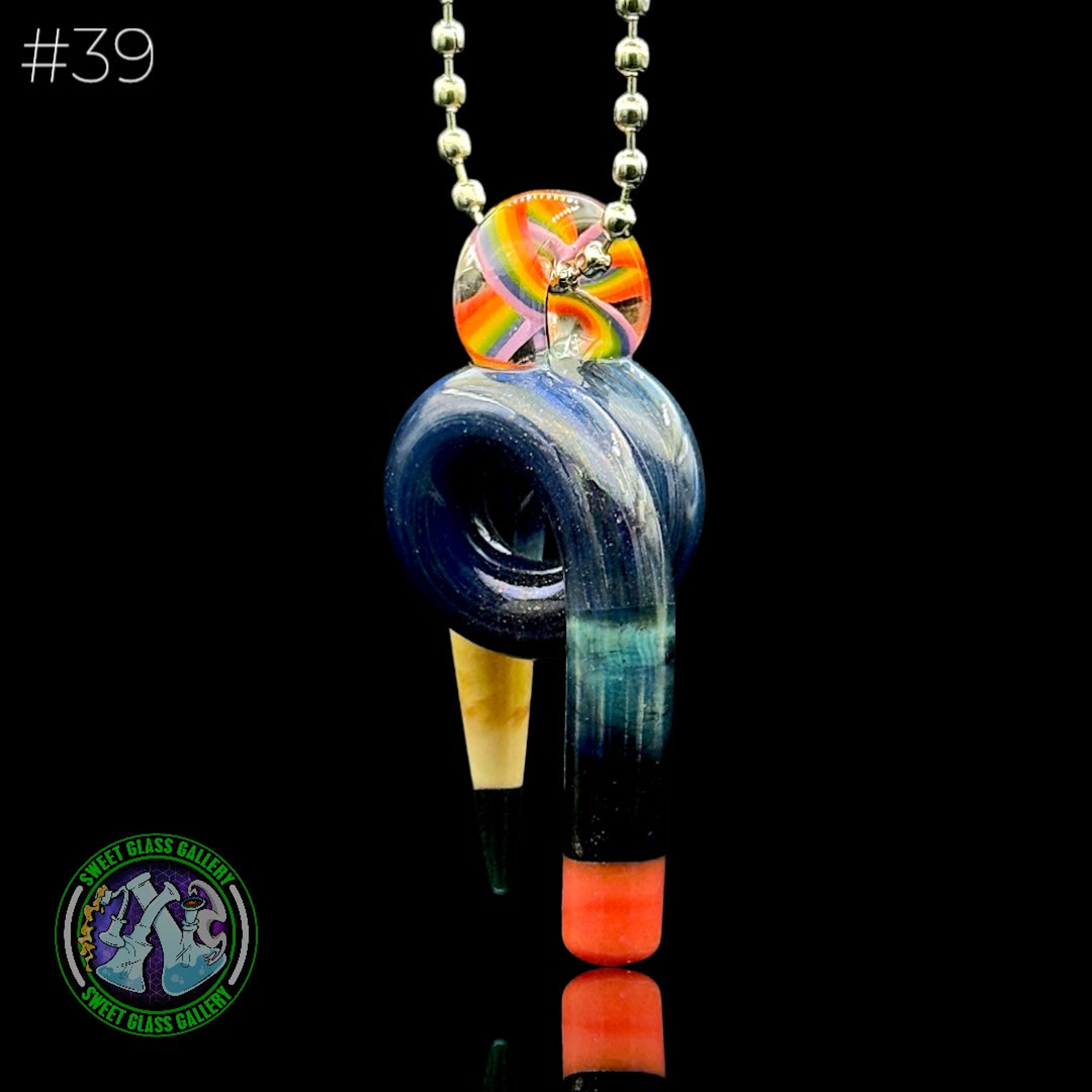 Preview pic of Sherbet Glass - Pendant - Curly Pencil #39