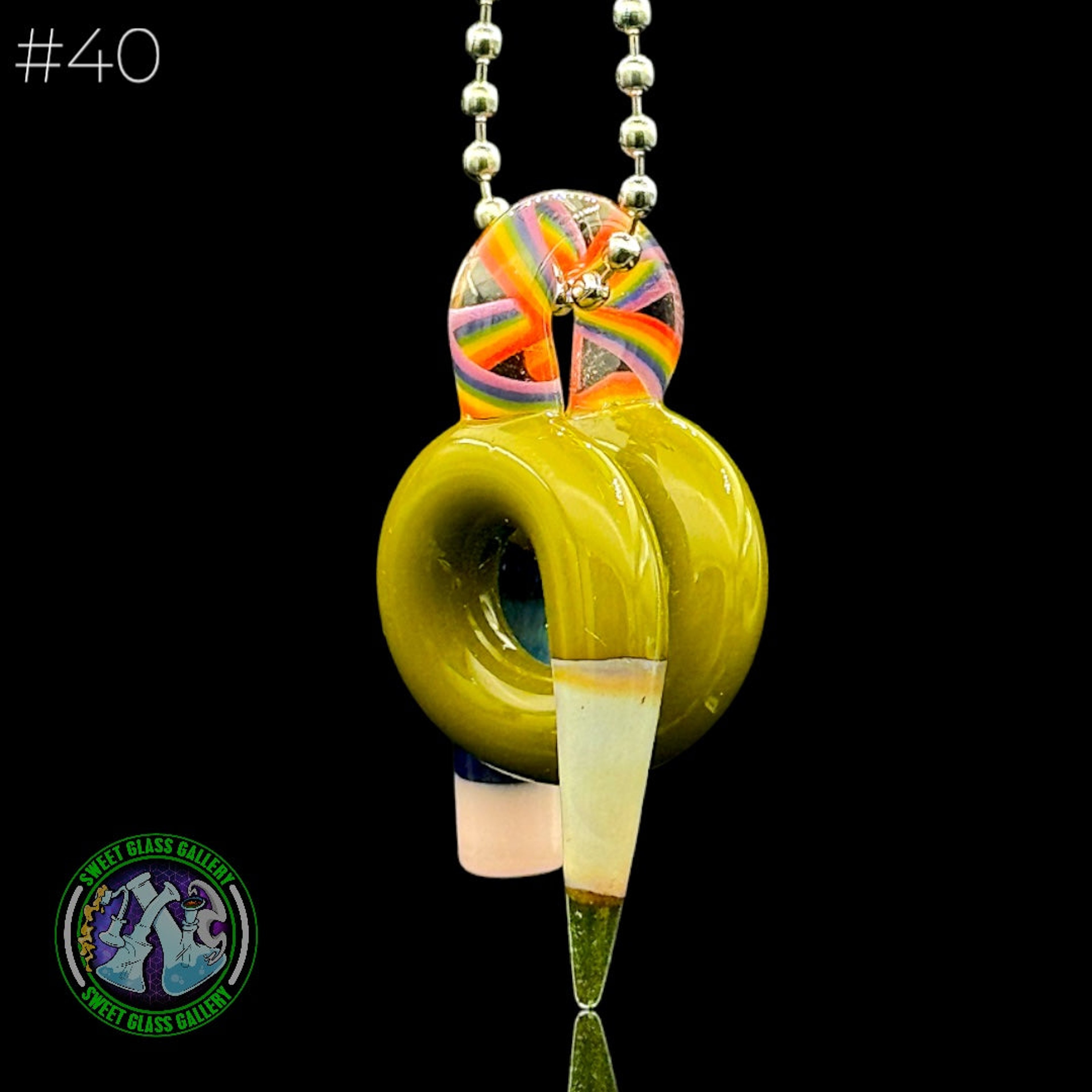 Sherbet Glass - Pendant - Curly Pencil #40 image 0