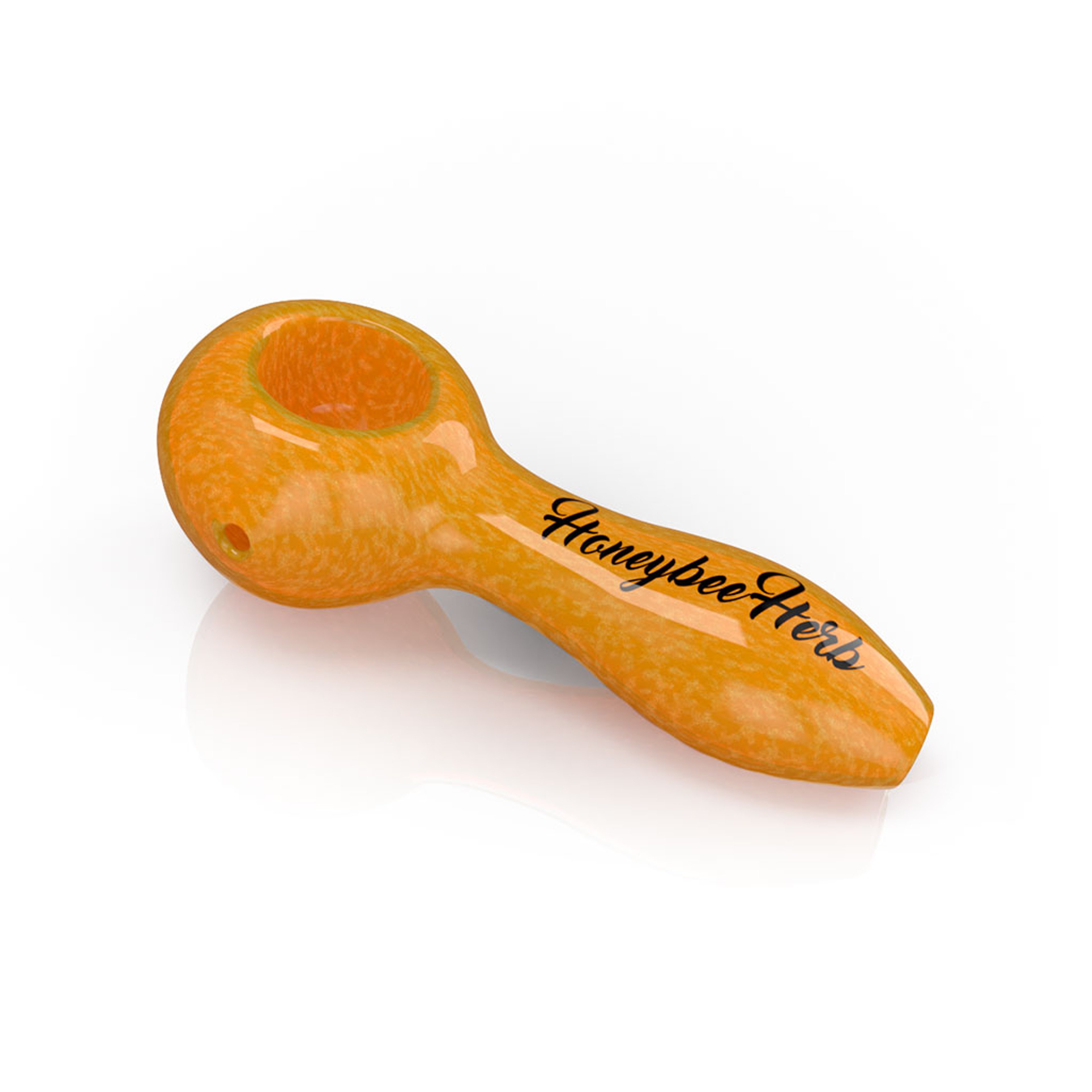 Preview pic of HONEYBEE HERB FRIT SPECKLED SPOON PIPE