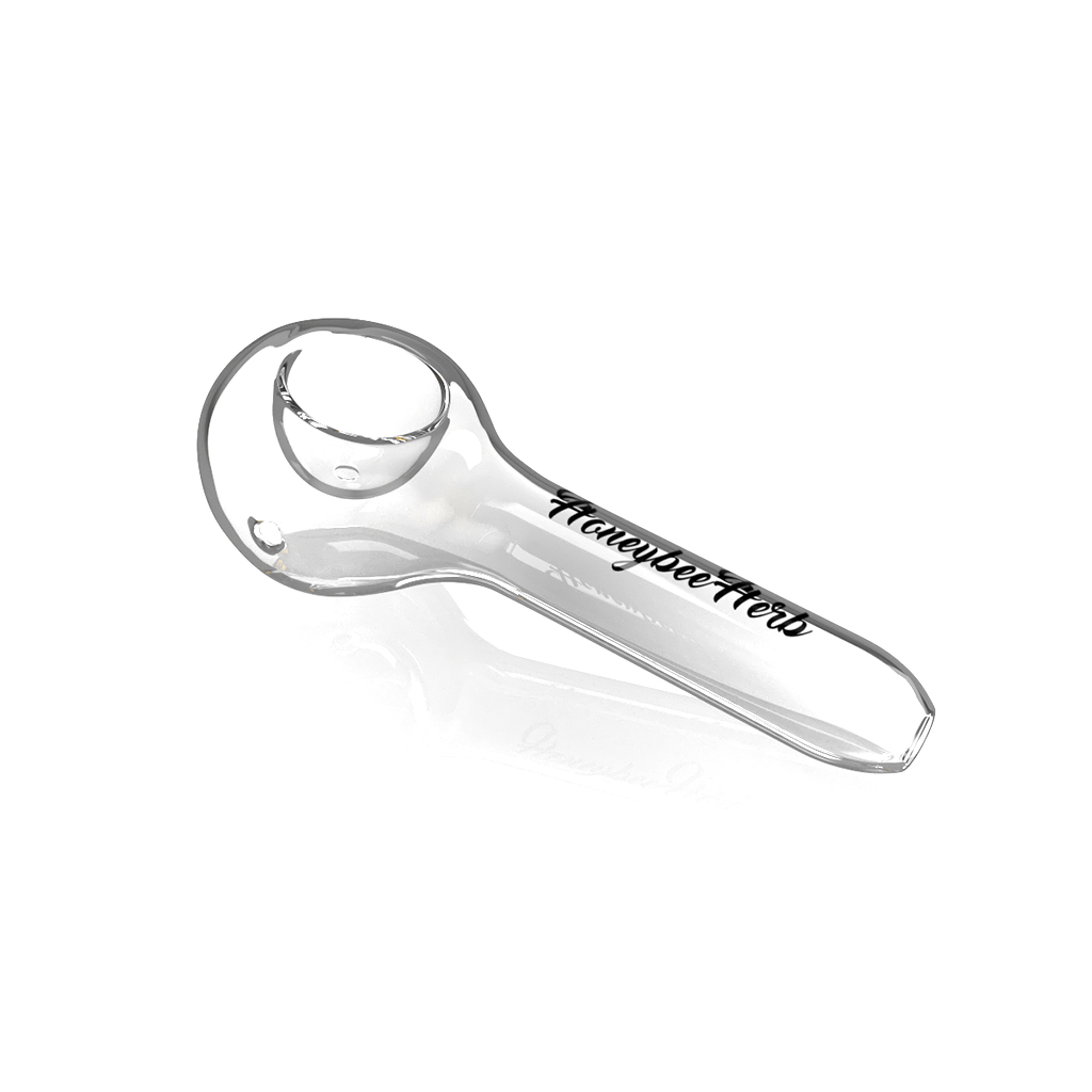 Preview pic of HONEYBEE HERB CLEAR GLASS HAND PIPE