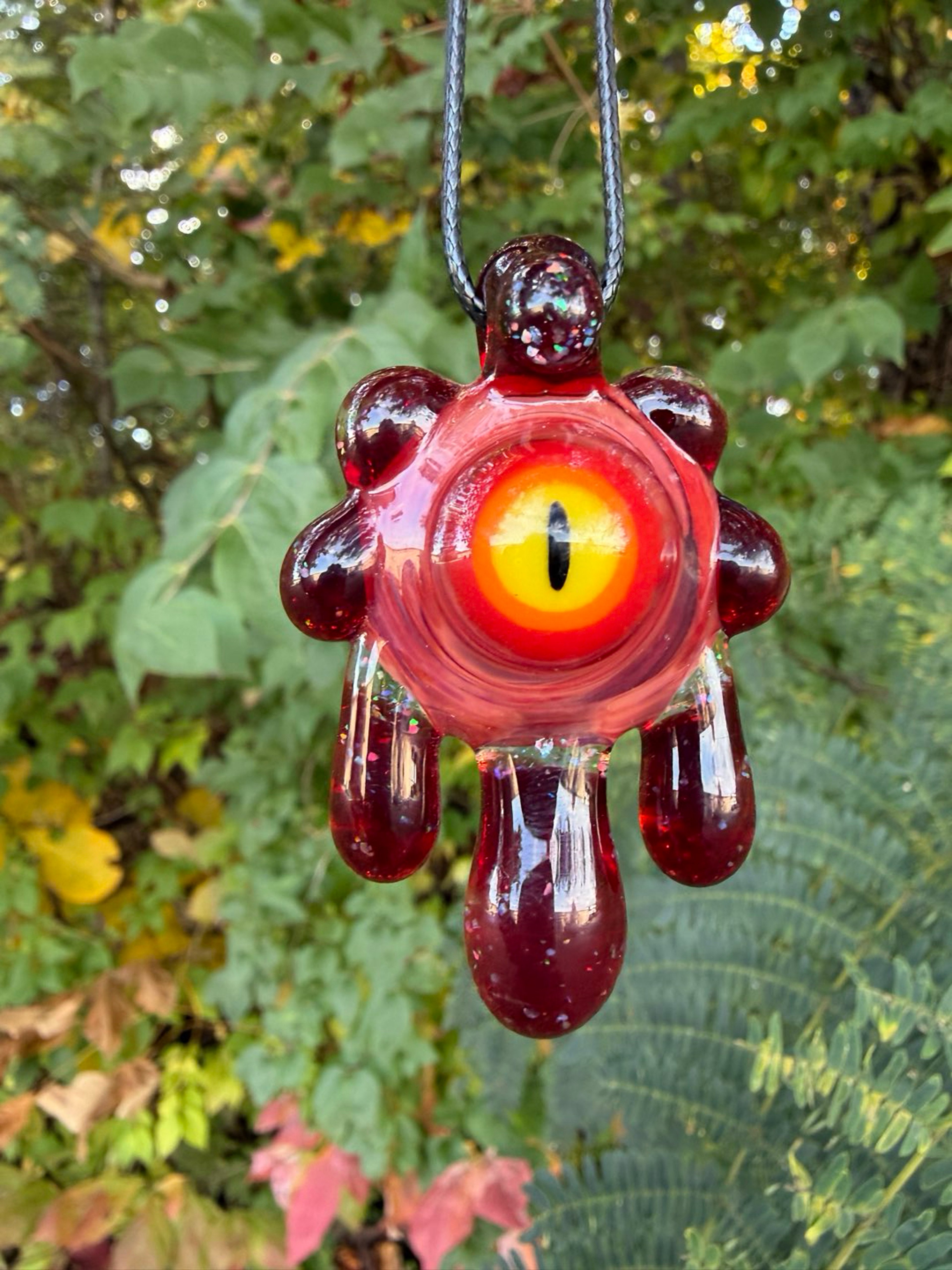 Crushed opal and red Drippy eye image 0