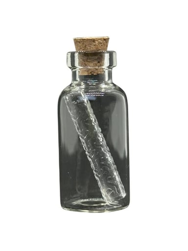 Preview pic of Quartz Pillar Etched Y Pattern 6 x 30 mm Solid