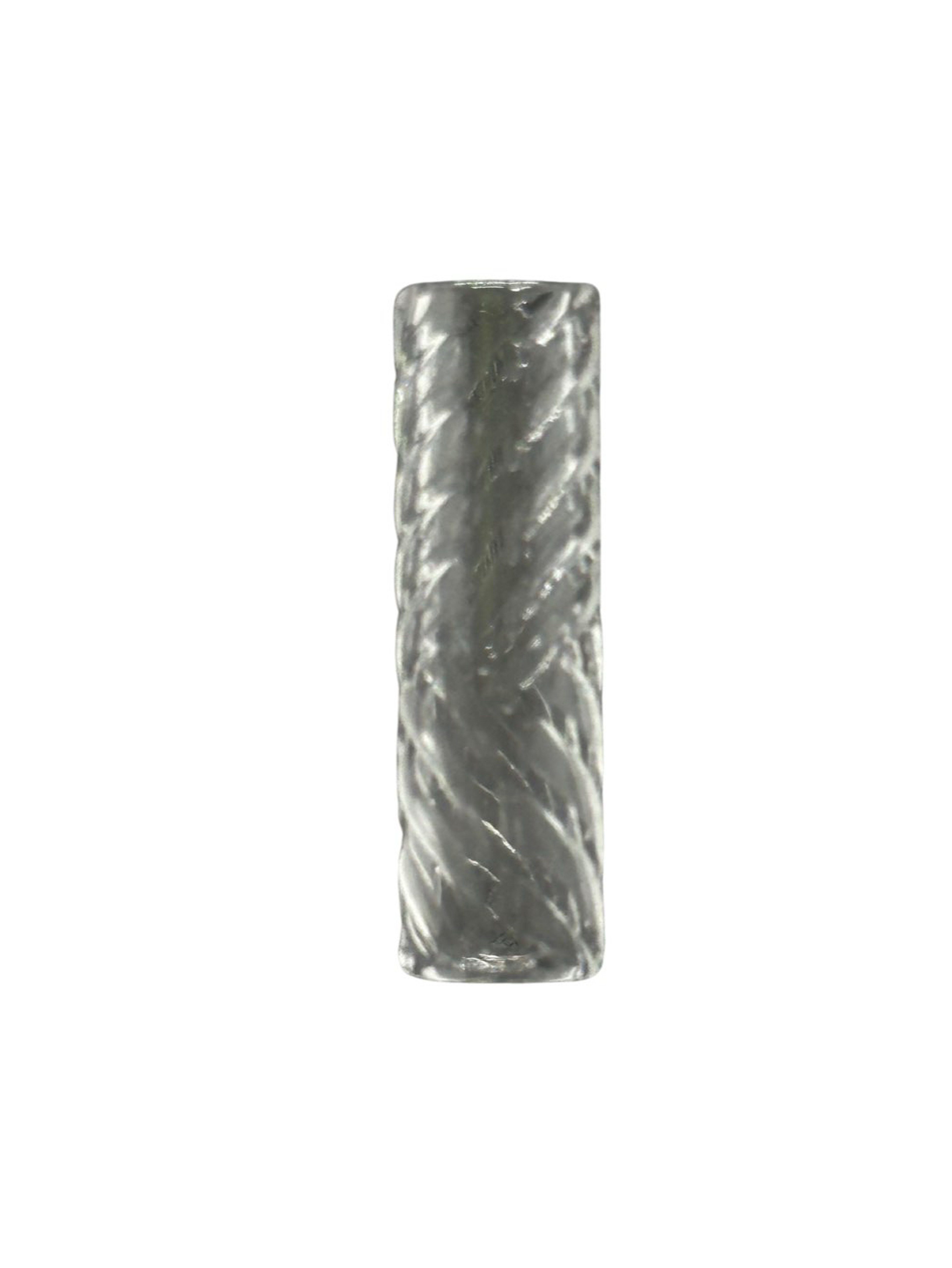 Quartz Pillar Etched Wavy Pattern 6 x 30 mm Solid - 1 Pillar image 0