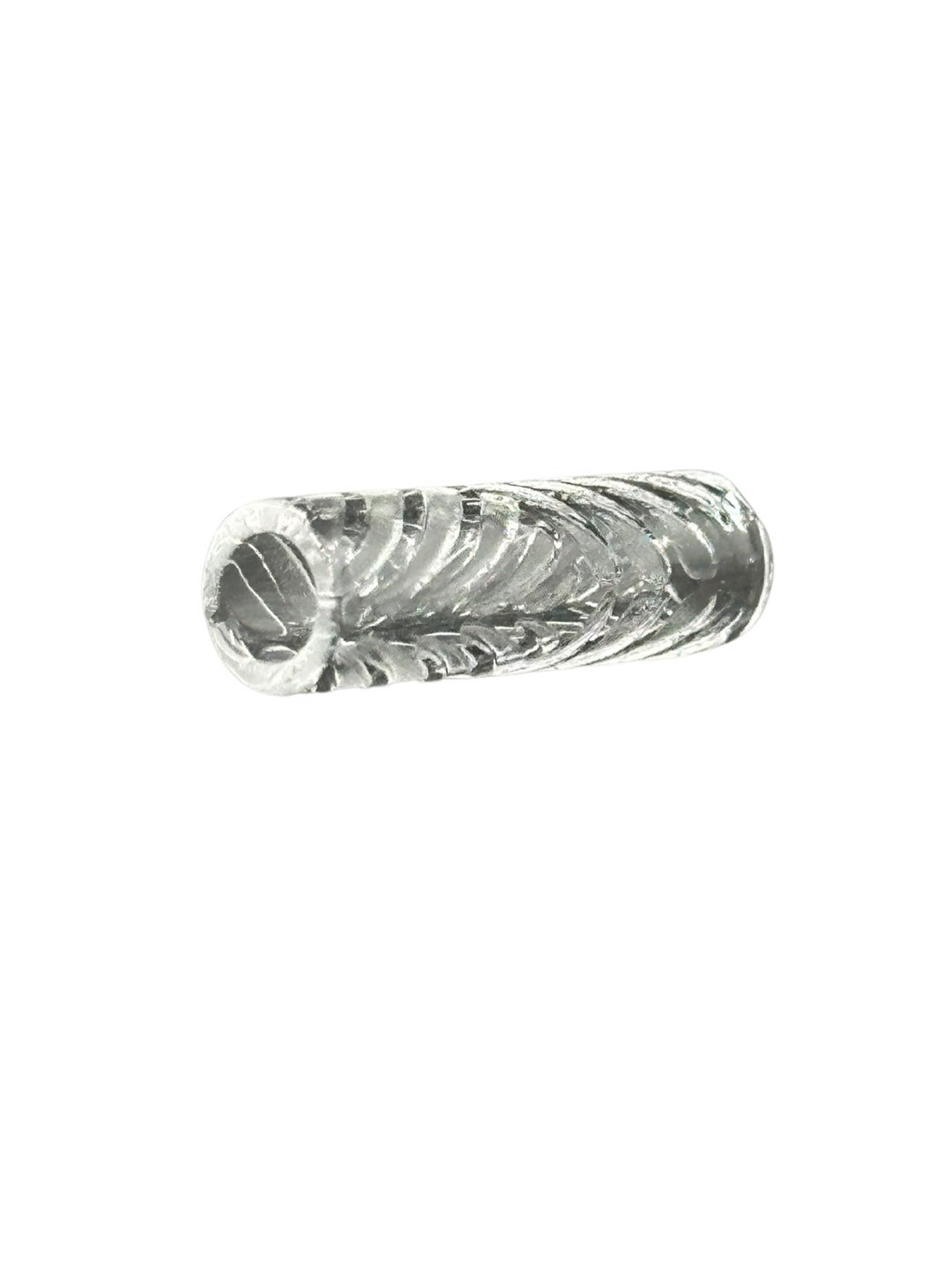 Preview pic of Quartz Pillar Etched Wavy Pattern 6 x 30 mm Solid - 1 Pillar