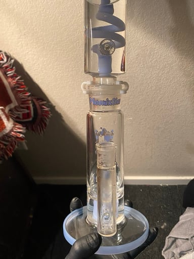 Preview pic of 16 inch Phoenix star straight tube, glycerin purple color