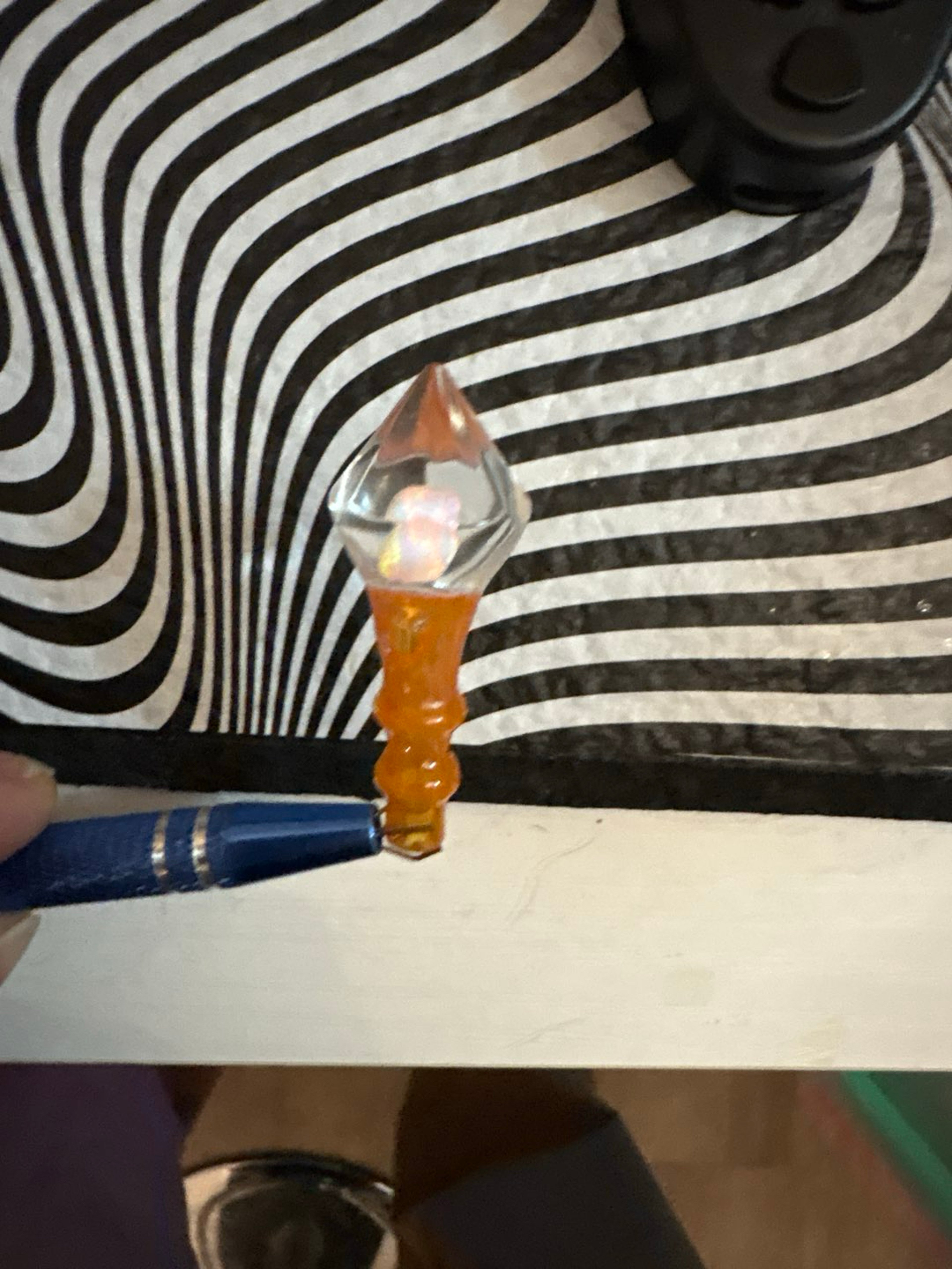 Preview pic of 3DXL Joystick  Orange clear spike with crushed opal