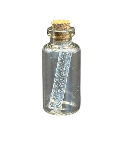 Preview pic of Quartz Pillar Etched Sphere Circle Pattern 6 x 25 mm Solid