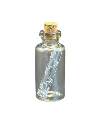 Preview pic of Quartz Pillar Etched Deep Line Pattern 6 x 30 mm Hollow