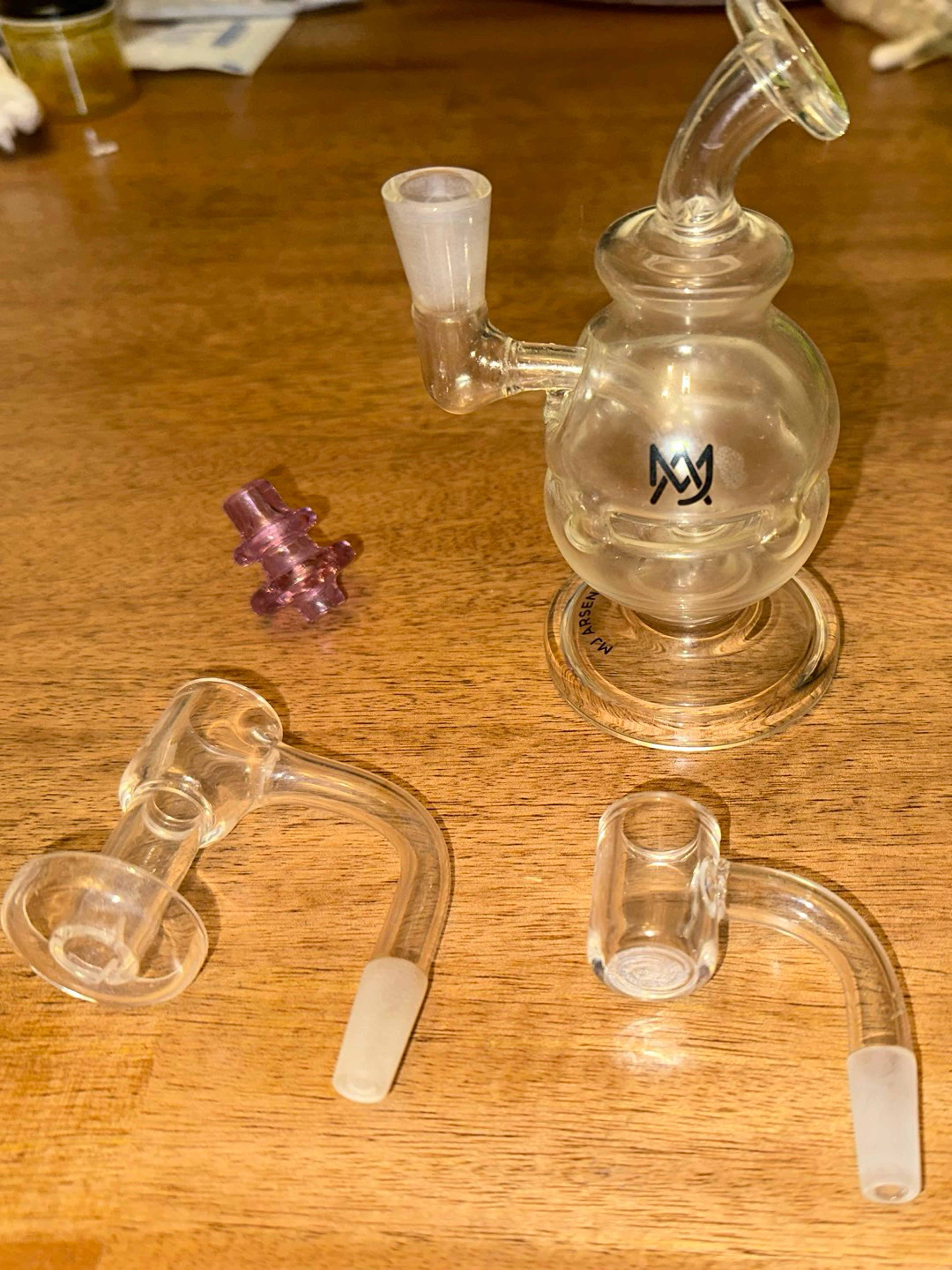 Mj Arsenal “Royale” mini rig w/ carb cap and slurper image 0