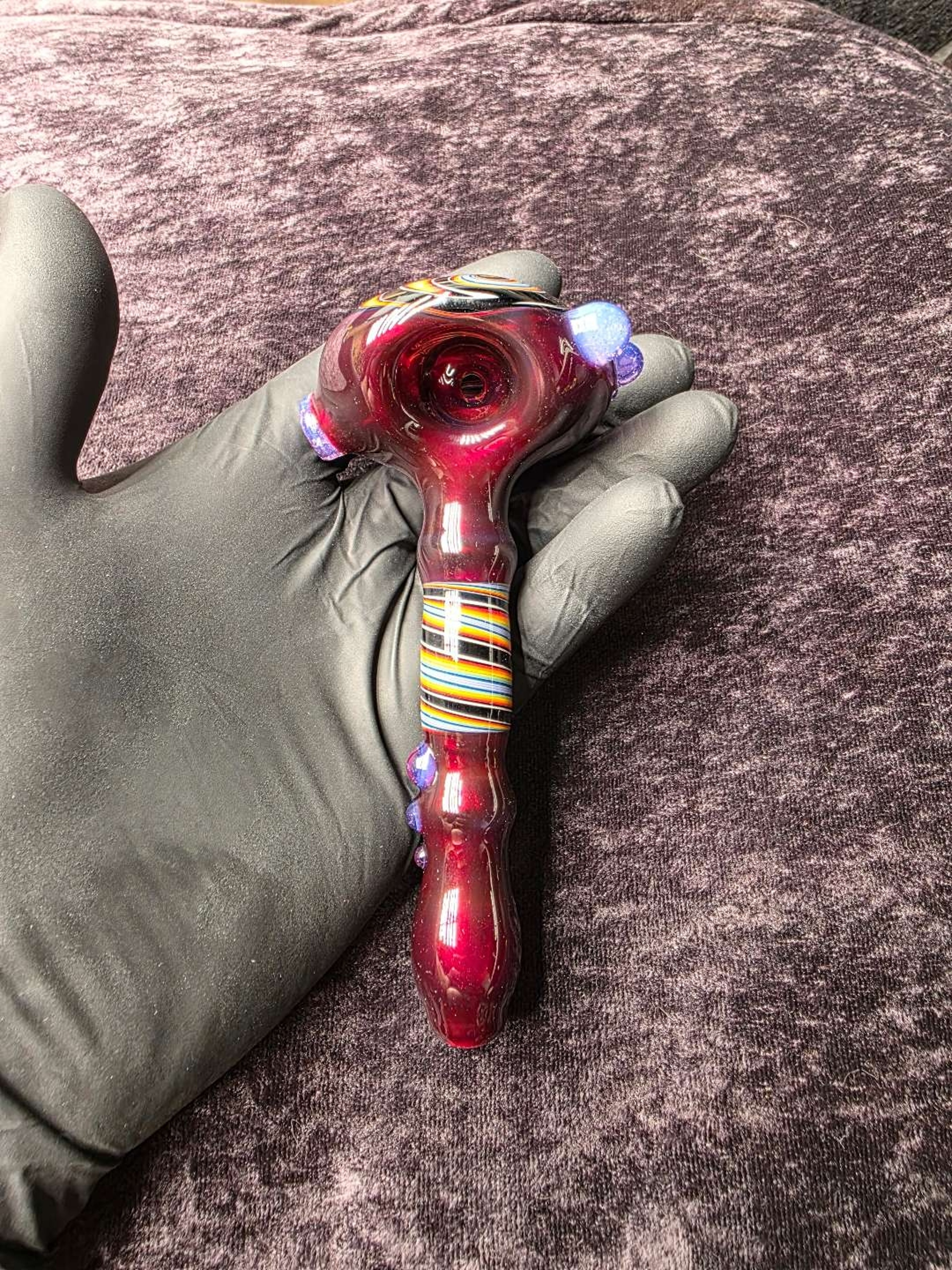 Preview pic of Satin red wig-wag cap spoon