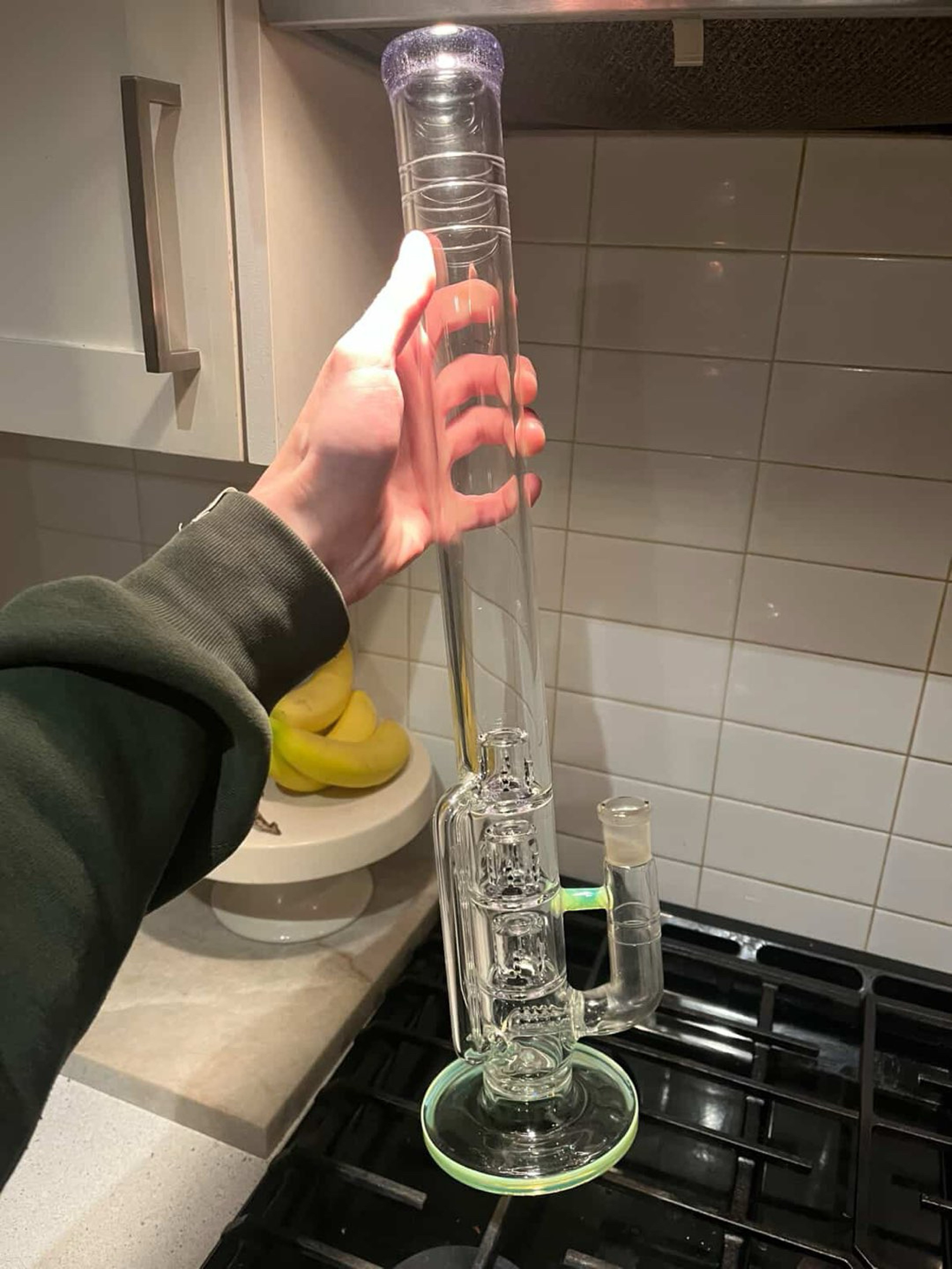 Preview pic of ⬛️FRIDAY 🏷️ Dual Drain 3-Tone 4 Perc Princess Grandpa Treecycler 18mm Tube