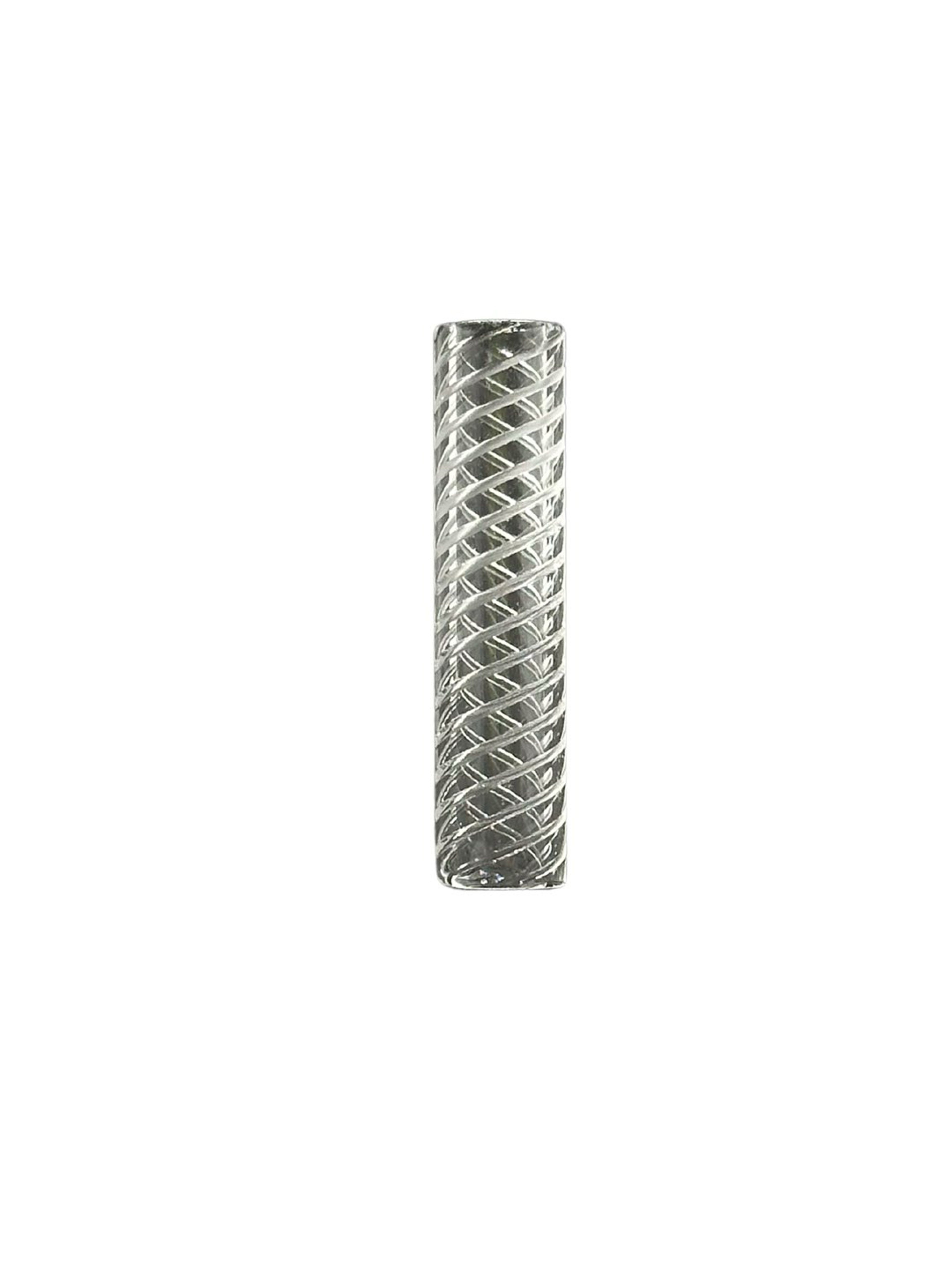 Quartz Pillar Etched Spiral Pattern 6 x 30 mm Solid image 0