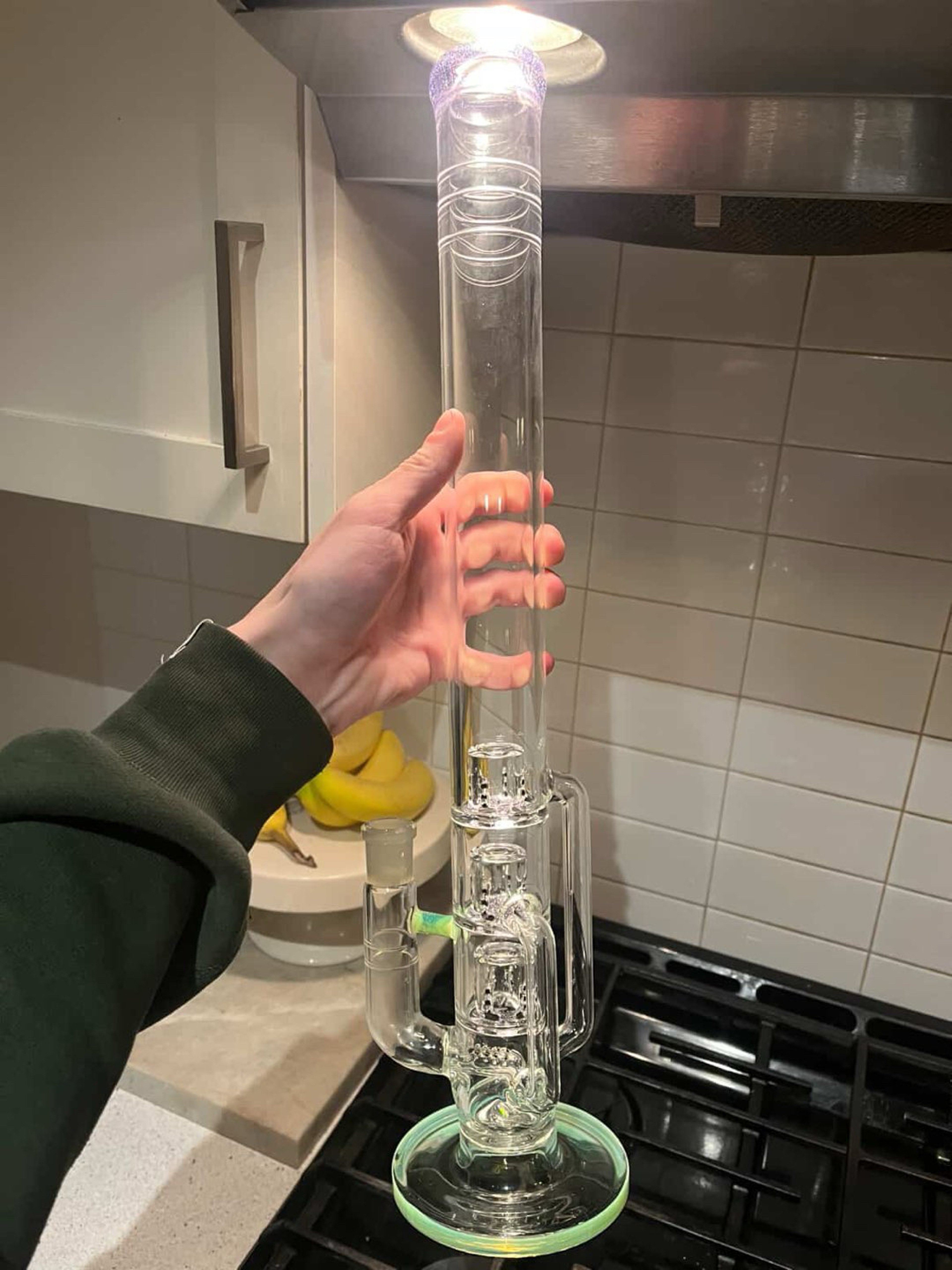 ⬛️FRIDAY • Dual Drain 3-Tone 4 Perc Princess Grandpa Treecycler 18mm Tube image 0