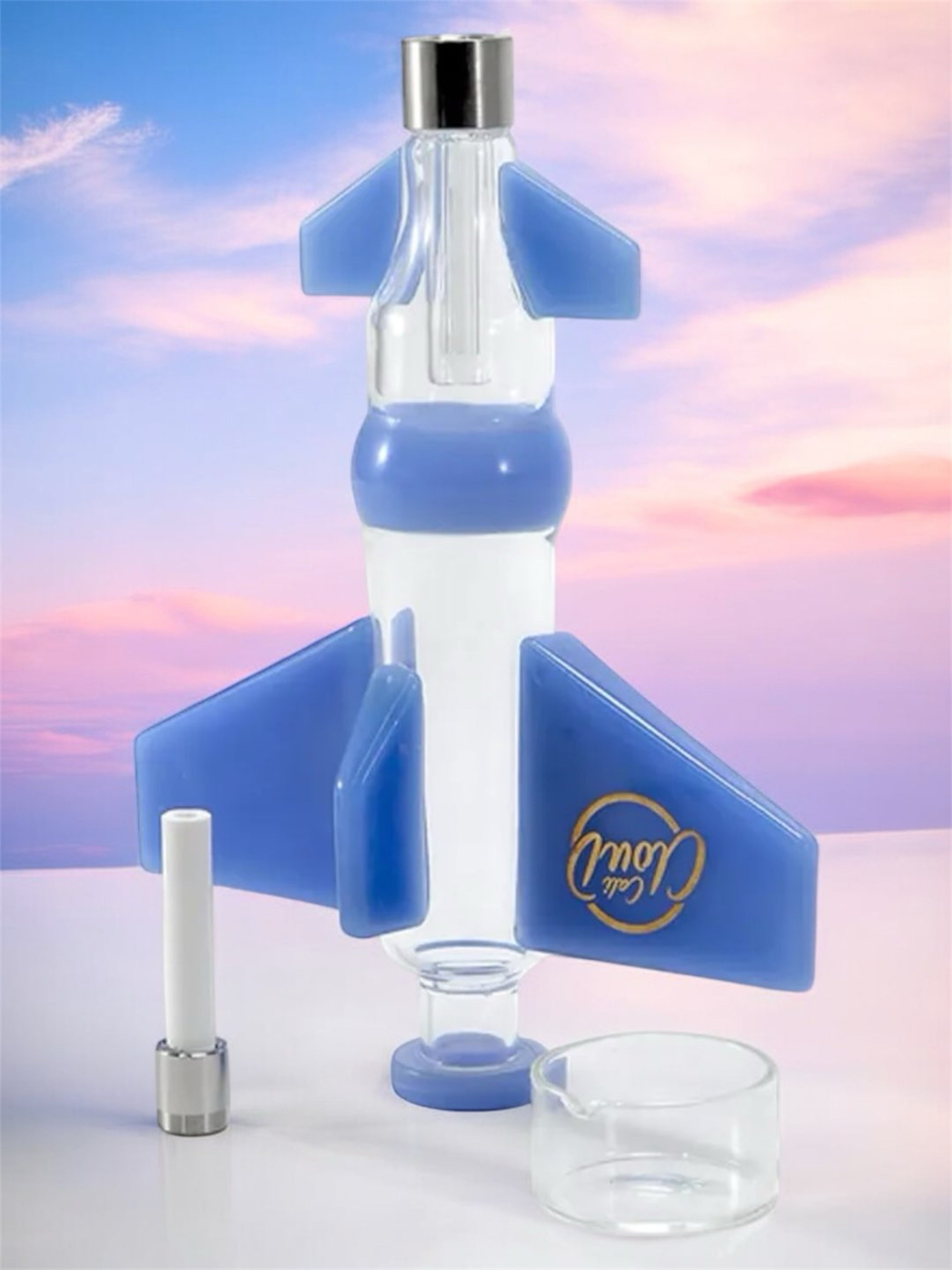 Preview pic of Ghostrider Cali CloudX Airplane ✈️ Nectar Collector Kit in Milk Blue