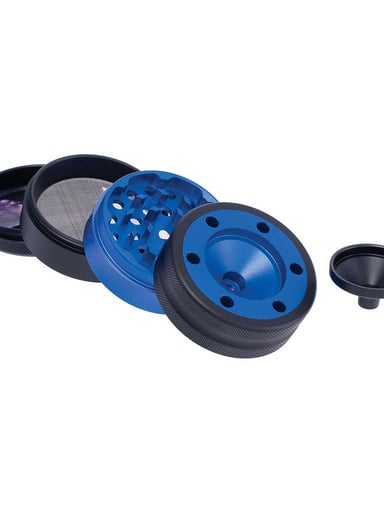 Preview pic of ALUMINIUM GRINDER W/ CONE HOLDER & FUNNEL