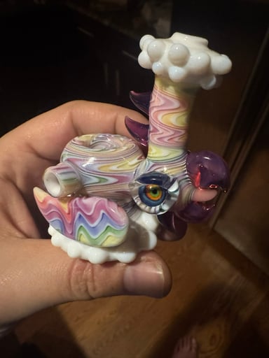 Preview pic of RJ Rainbow Bird Standing Sherlock with Rainbows and Clouds