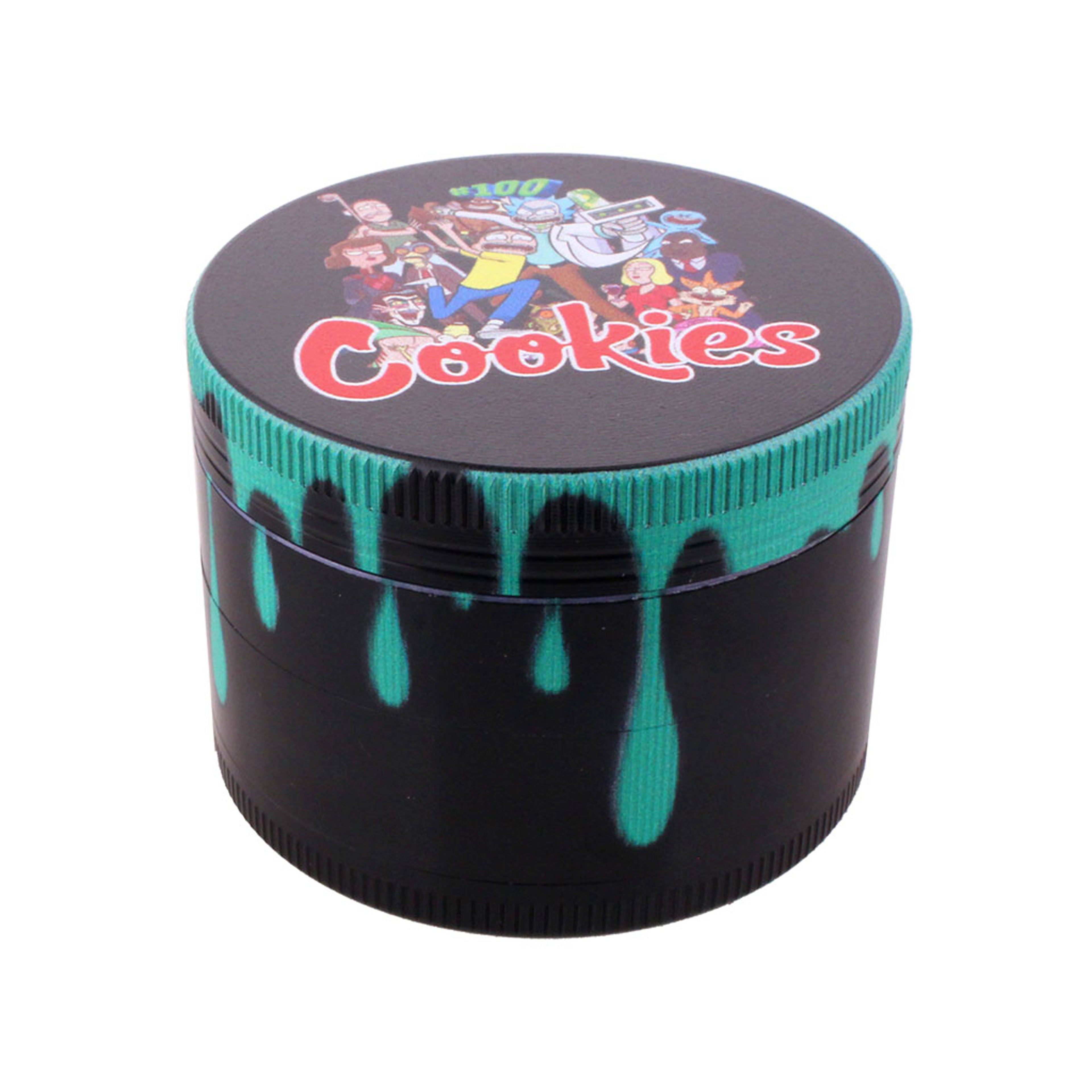 COLOR DRIP ALUMINUM 4-PIECE HERB GRINDER image 0