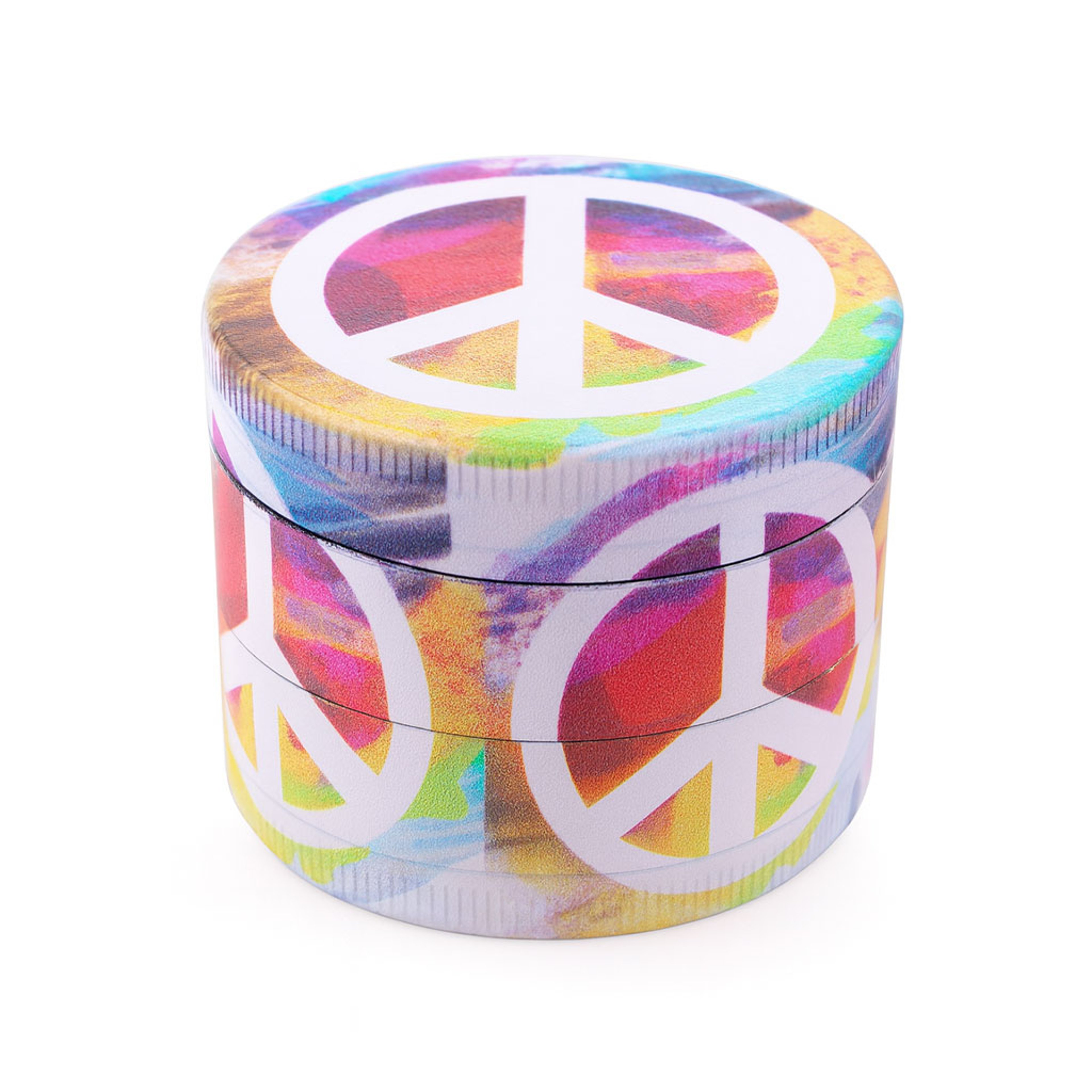 COLORFUL PSYCHEDELIC PEACE SYMBOL 4-PIECE GRINDER image 0