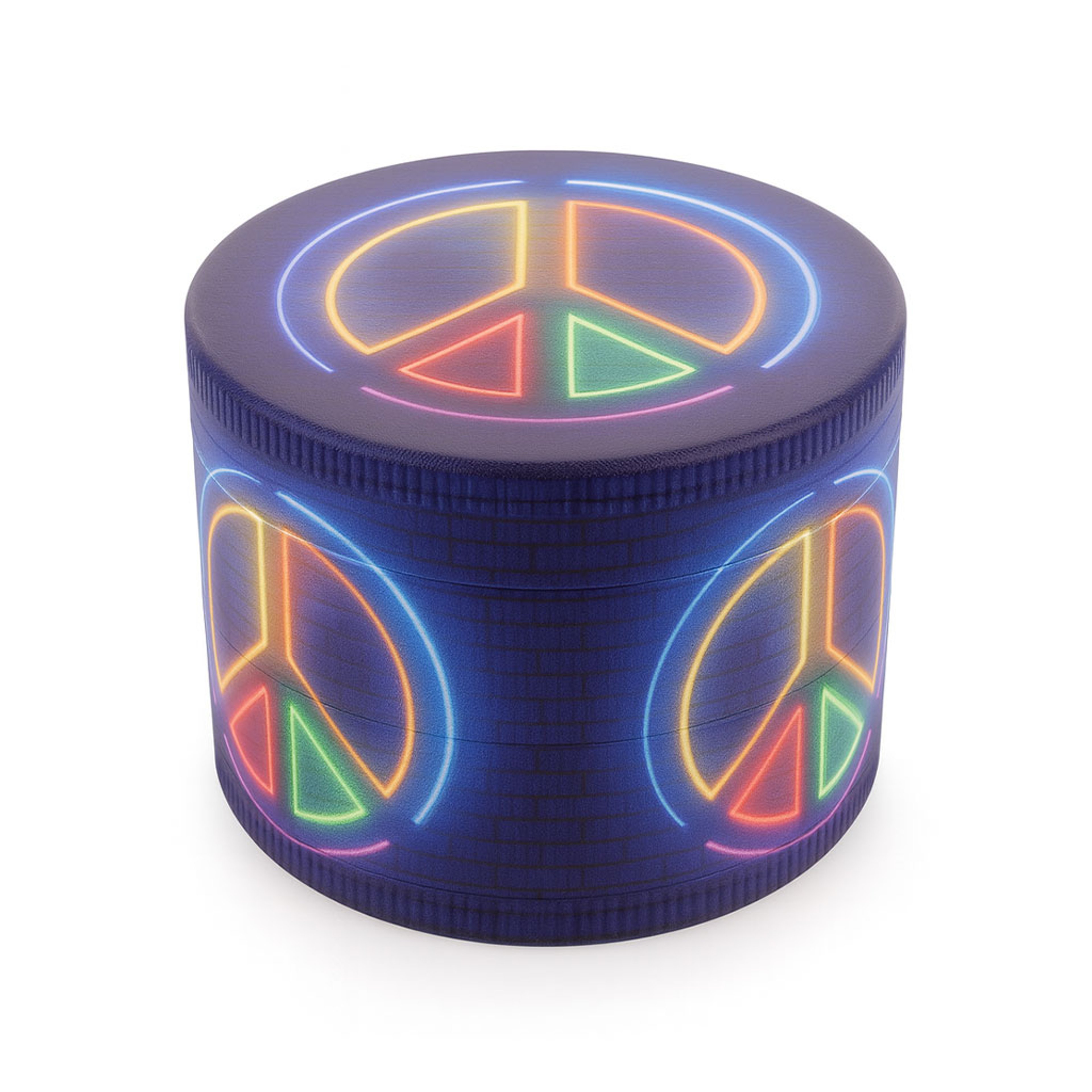 COLORFUL PSYCHEDELIC PEACE SYMBOL 4-PIECE GRINDER image 0