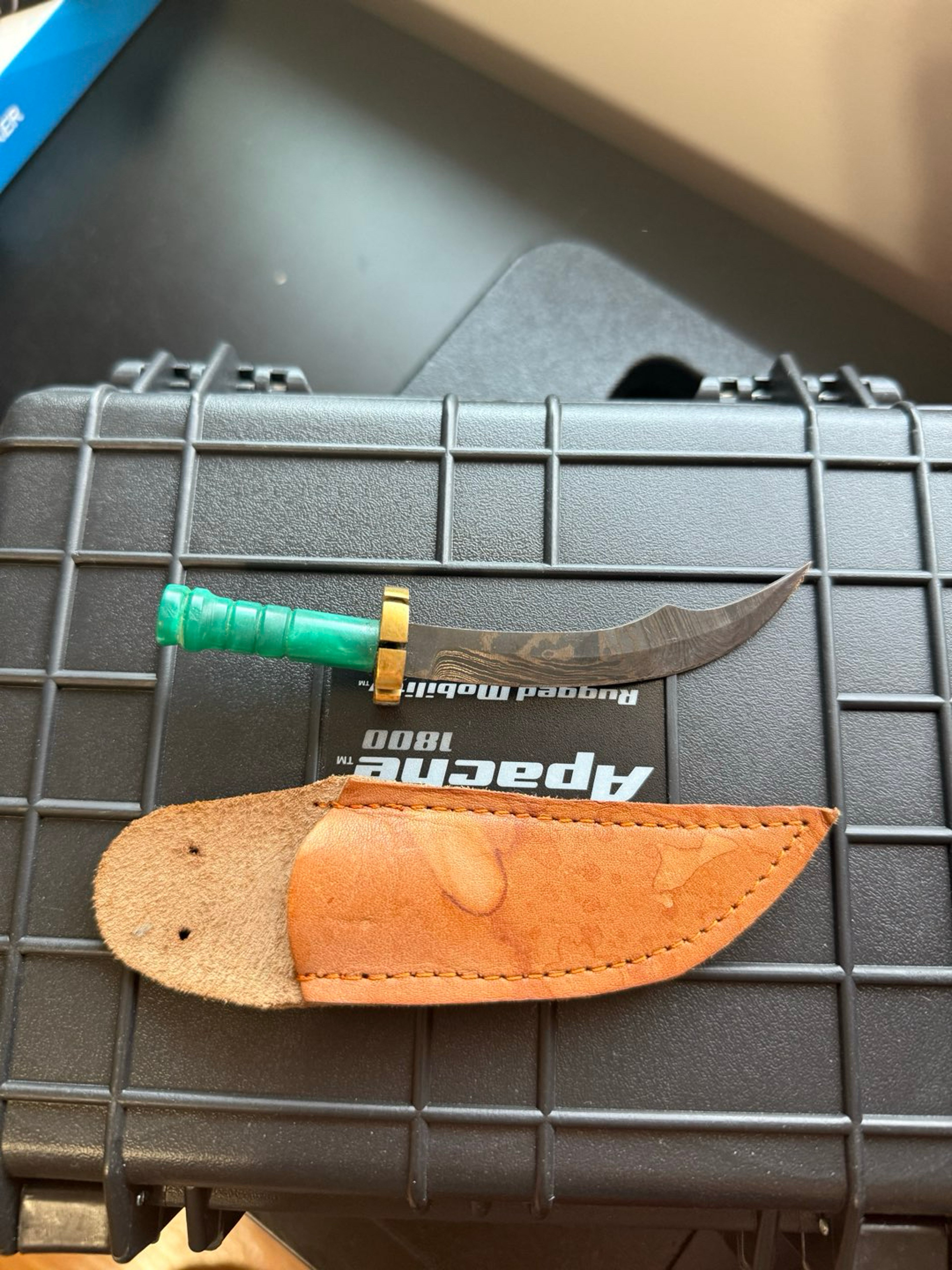 Damascus Dab tool with Sleeve image 0