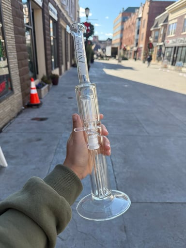 Preview pic of 15.5” Grav Labs Bent Neck Stemless Bong w/ Tree Perc