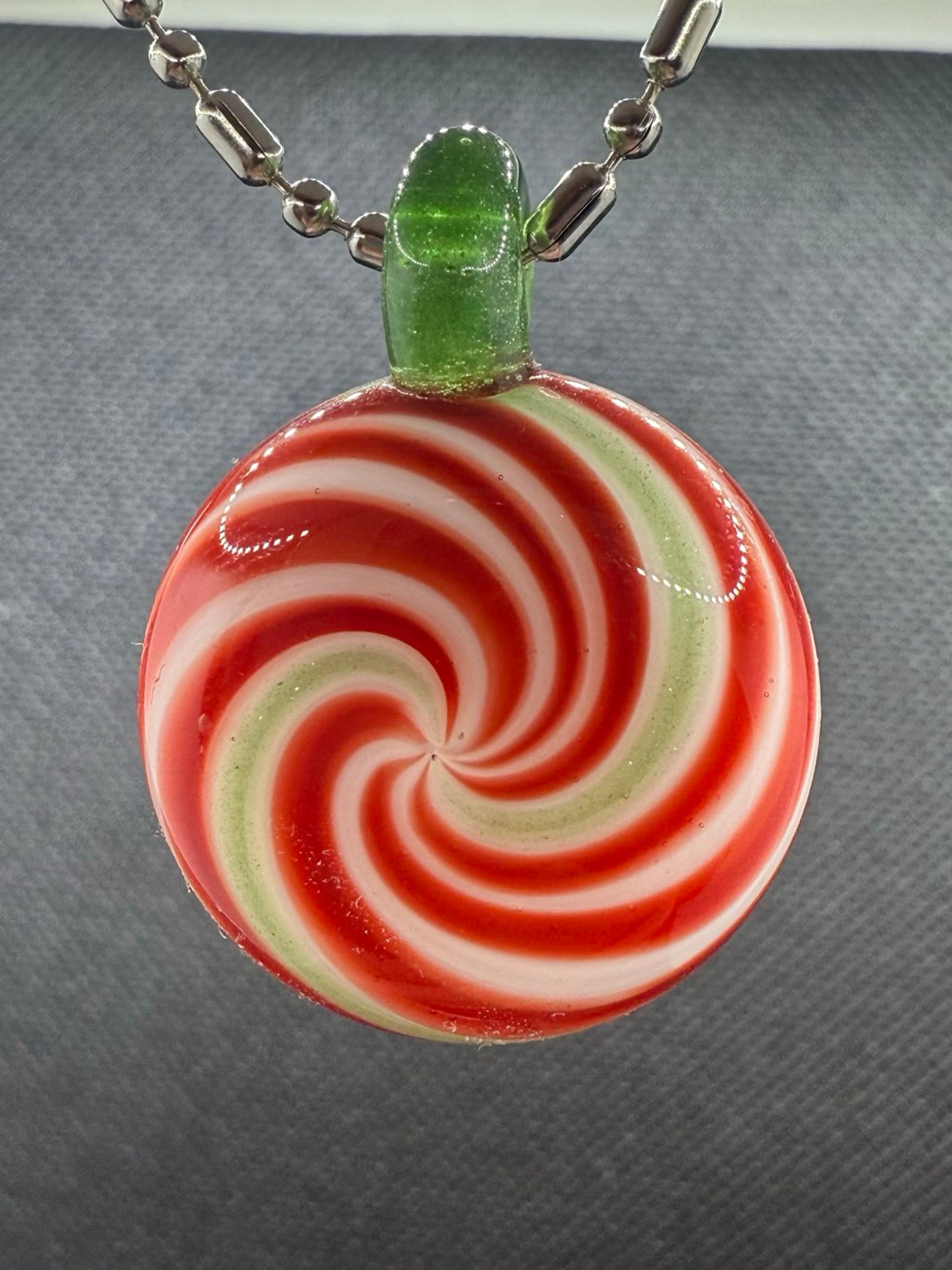 Preview pic of Peppermint swirl Xmas pendant