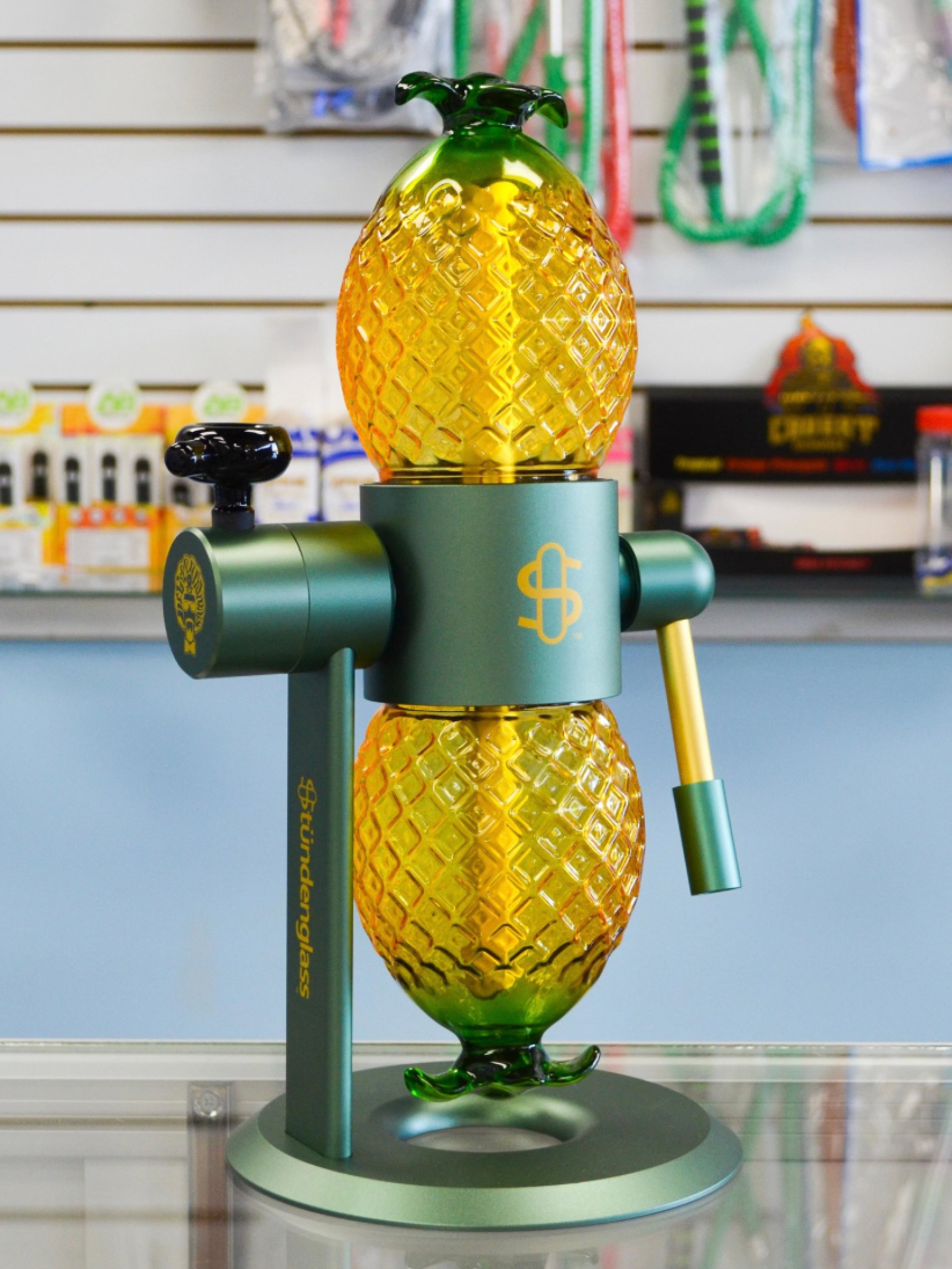 Stüdenglass x Dr Greenthumb Gravity Bong with Pineapple Globes image 0