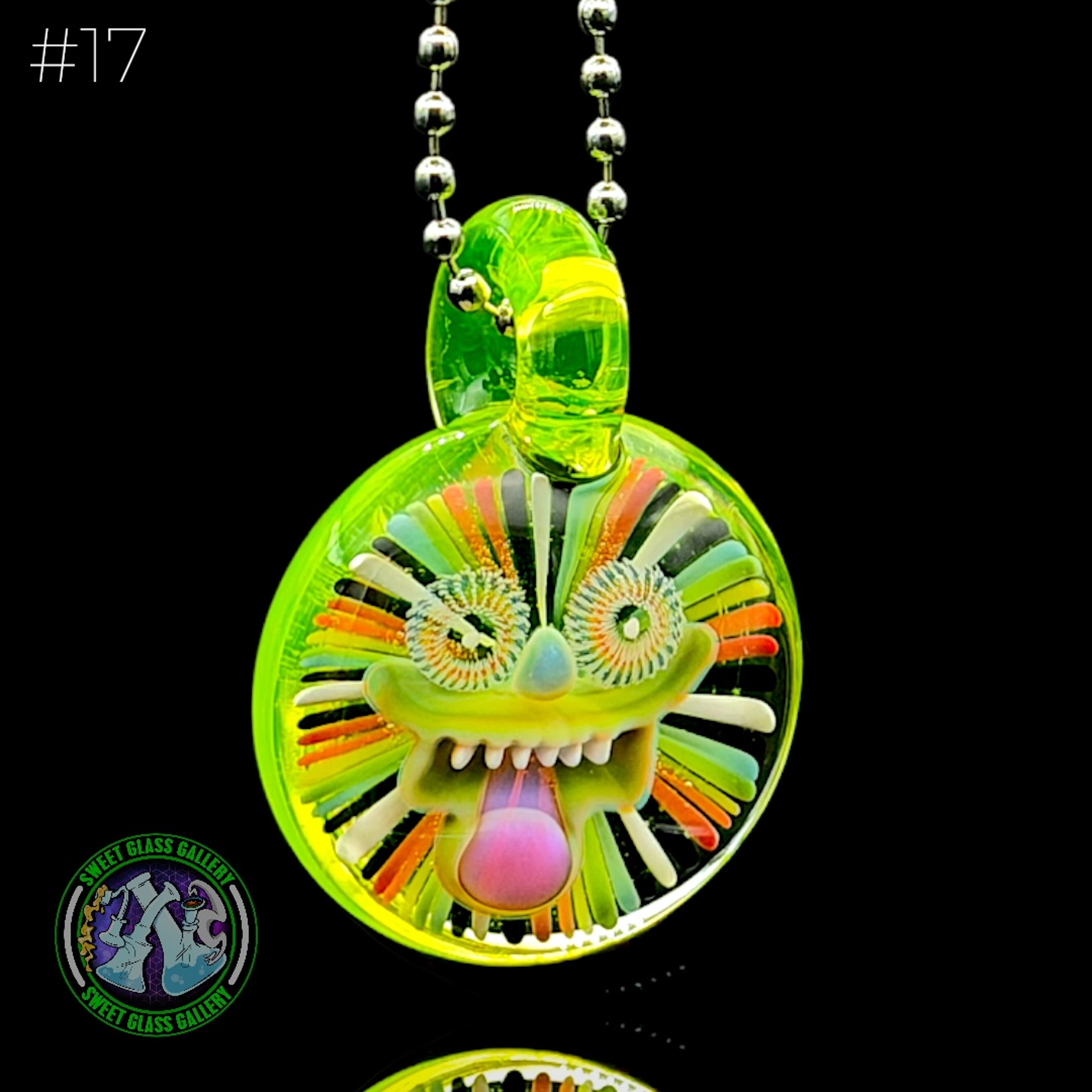 Preview pic of Steve H Glass - Pendant #17 - Face Implosion