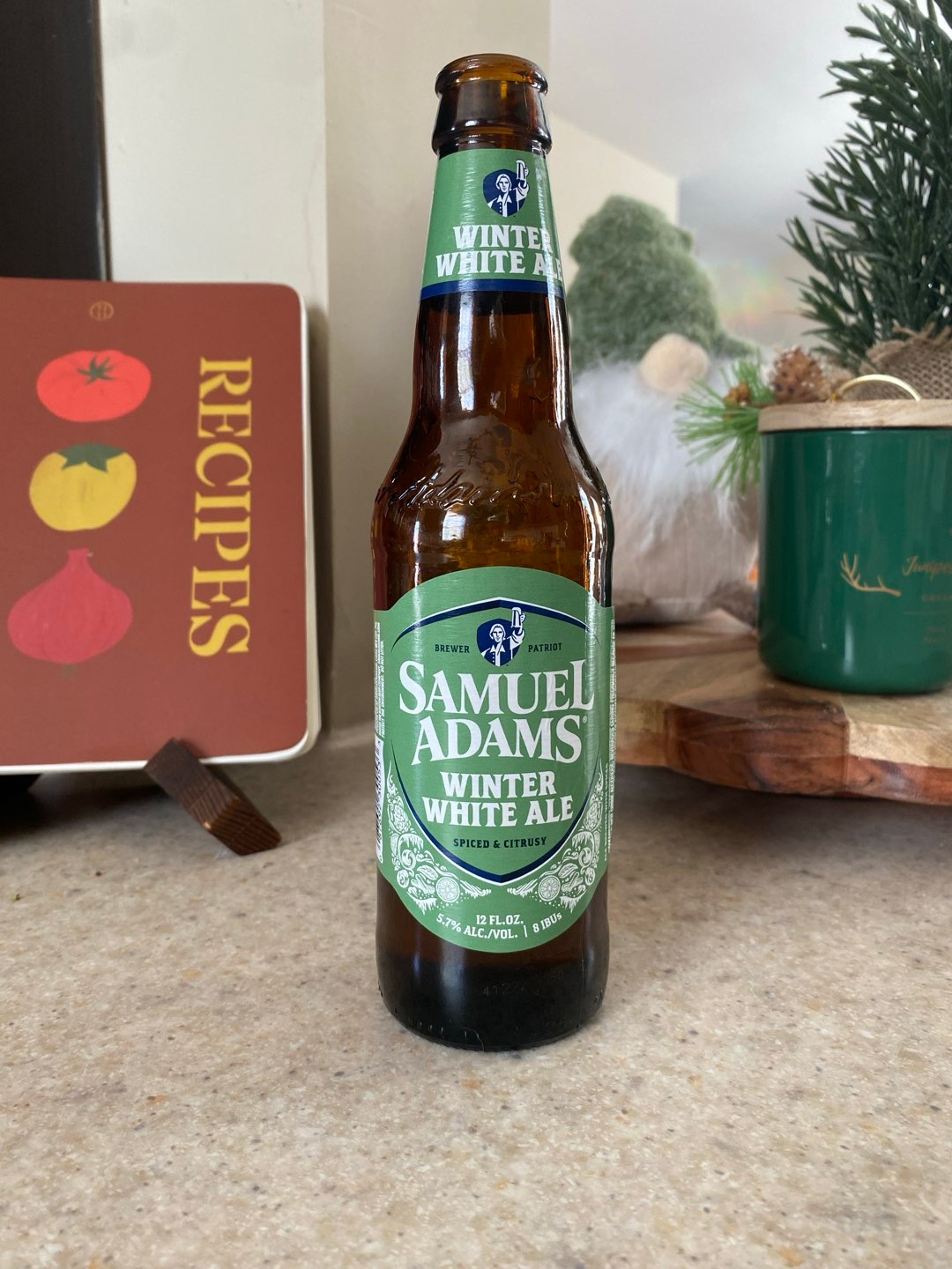 Preview pic of Sam Adams Winter White Ale Christmas Bong Upcycled