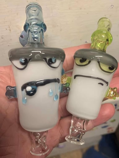 Preview pic of Slurm Master shake puffco pivot wet tops (blue uv & yoshi uv)
