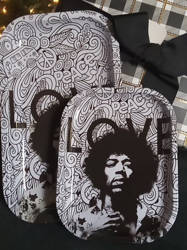 Preview pic of 2-PCE. JIMMIE HENDRIX ROLLING TRAY SET/COMBO
