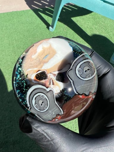 Preview pic of @grimmglass XL Skull Milli Marble 65mm 2.5in