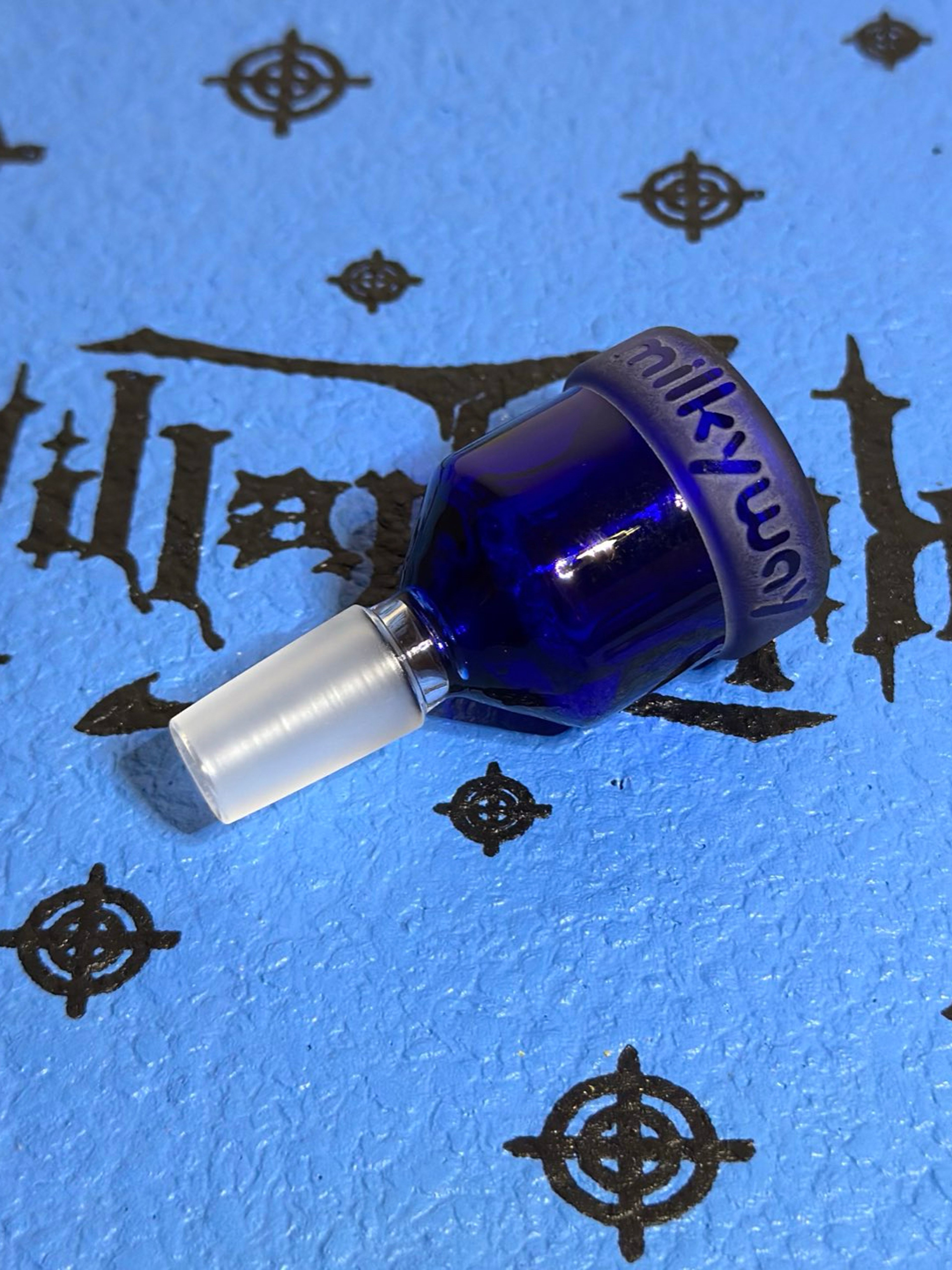 Preview pic of 🔥BRAND NEW🔥Blue Frosted Milkyway Glass 14mm V2 Vortex Screen Slide! No Ash! 🔥