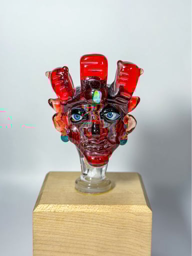 Preview pic of “Tiki Head” 14mm Slide Sculpted by Conversion Glasst