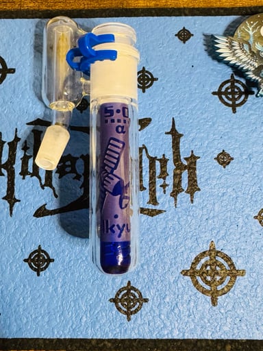 Preview pic of 🔥CUSTOM🔥 Milky Way Glass orbit Stem custom recycling ash catcher 🔥45 degree 14mm